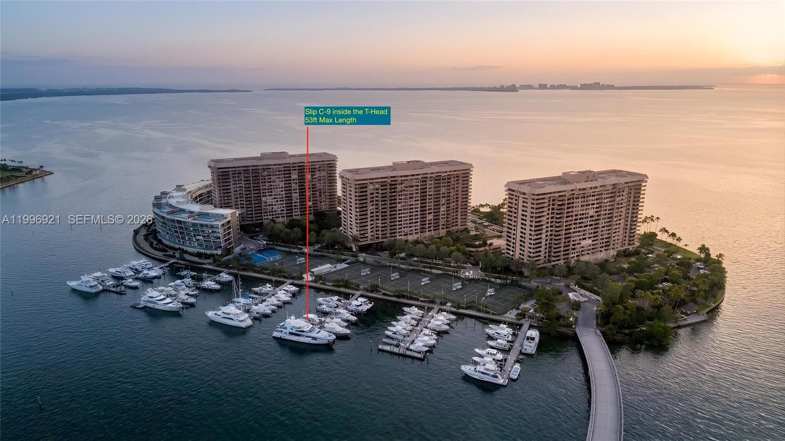 Real estate property located at 4 Grove Isle Dr. #C-9, Miami-dade, Grove Isle Marina, Miami, FL