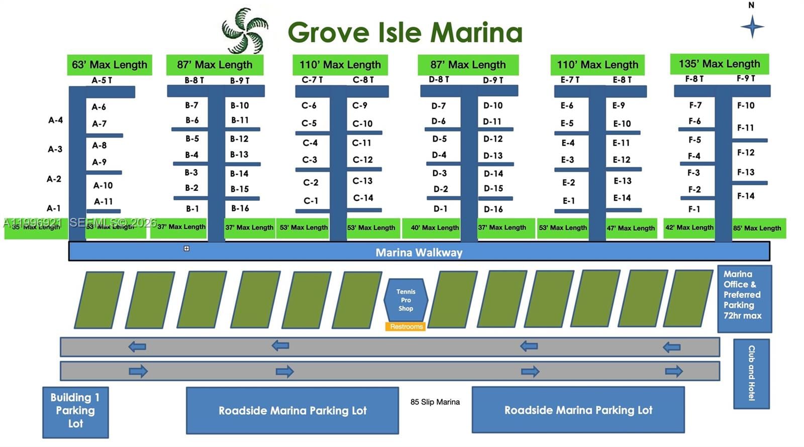 Real estate property located at 4 Grove Isle Dr. #C-9, Miami-dade, Grove Isle Marina, Miami, FL