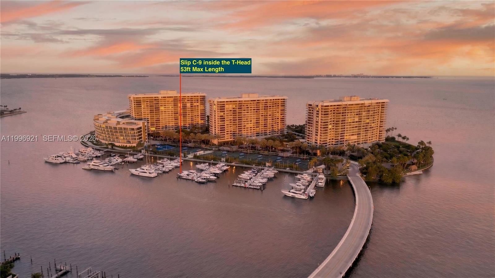 Real estate property located at 4 Grove Isle Dr. #C-9, Miami-dade, Grove Isle Marina, Miami, FL