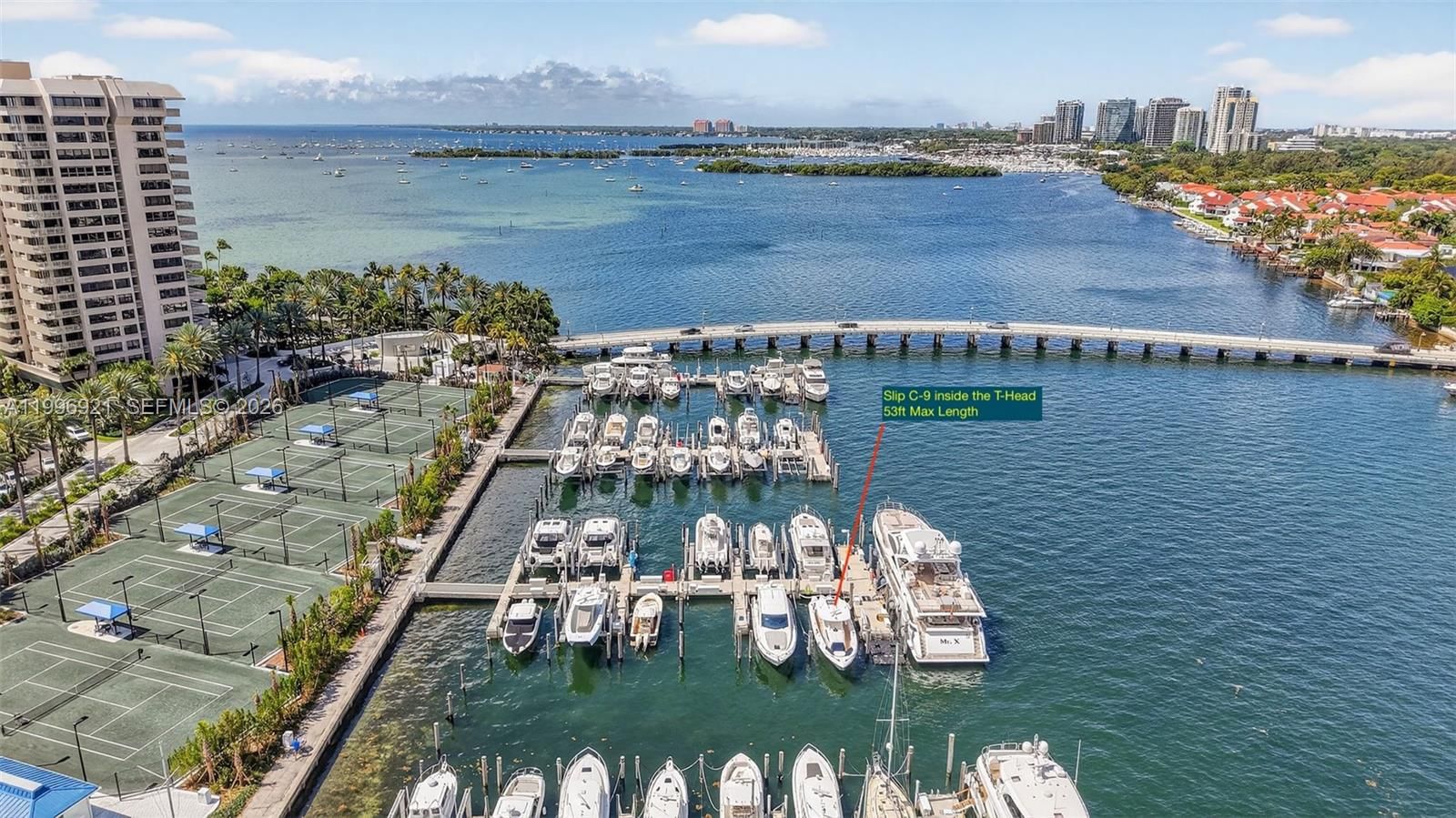 Real estate property located at 4 Grove Isle Dr. #C-9, Miami-dade, Grove Isle Marina, Miami, FL