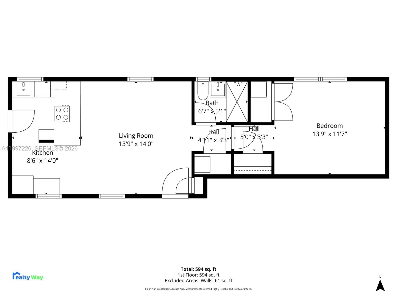 Real estate property located at 541 62nd St #13, Miami-dade, The Square At 62nd St Cond, Miami, FL
