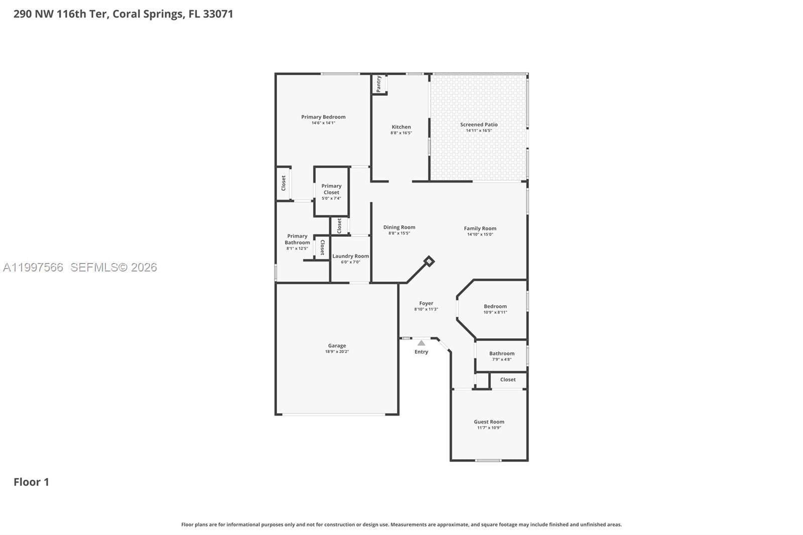Real estate property located at 290 116th Ter, Broward, West Glen Village, Coral Springs, FL