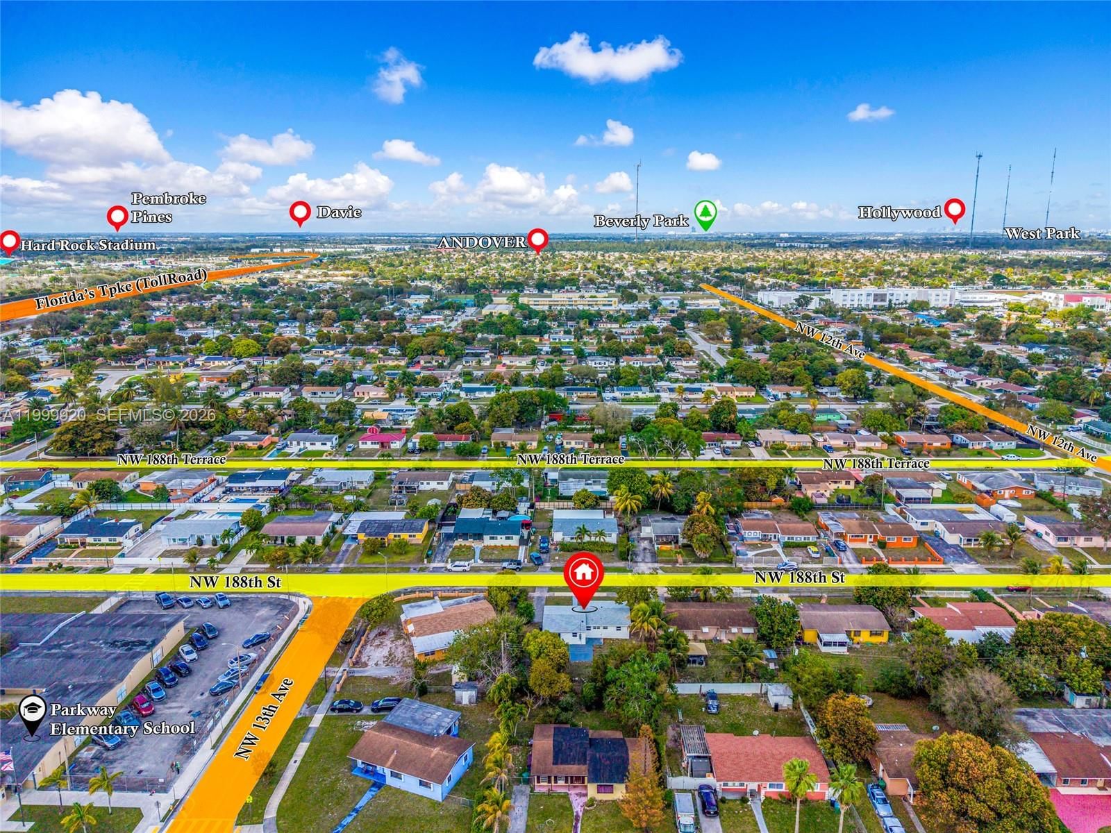 Real estate property located at 1260 188th St, Miami-dade, Norwood 5th Addn Sec 3, Miami Gardens, FL
