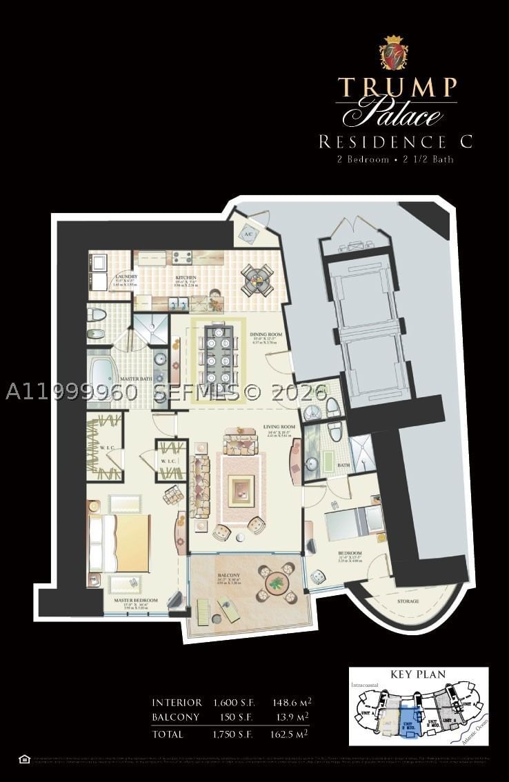 Real estate property located at 18101 Collins Ave #5104, Miami-dade, Trump Palace Condo, Sunny Isles Beach, FL