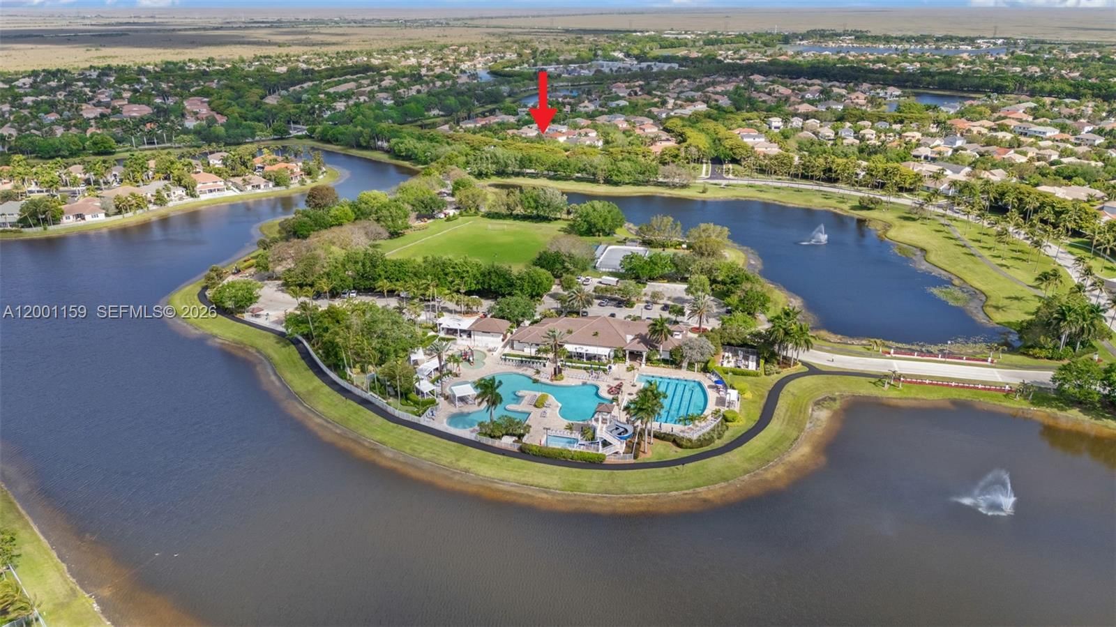 Real estate property located at 1414 Banyan Way, Broward, Sector 2-parcels 1 2 3 4, Weston, FL