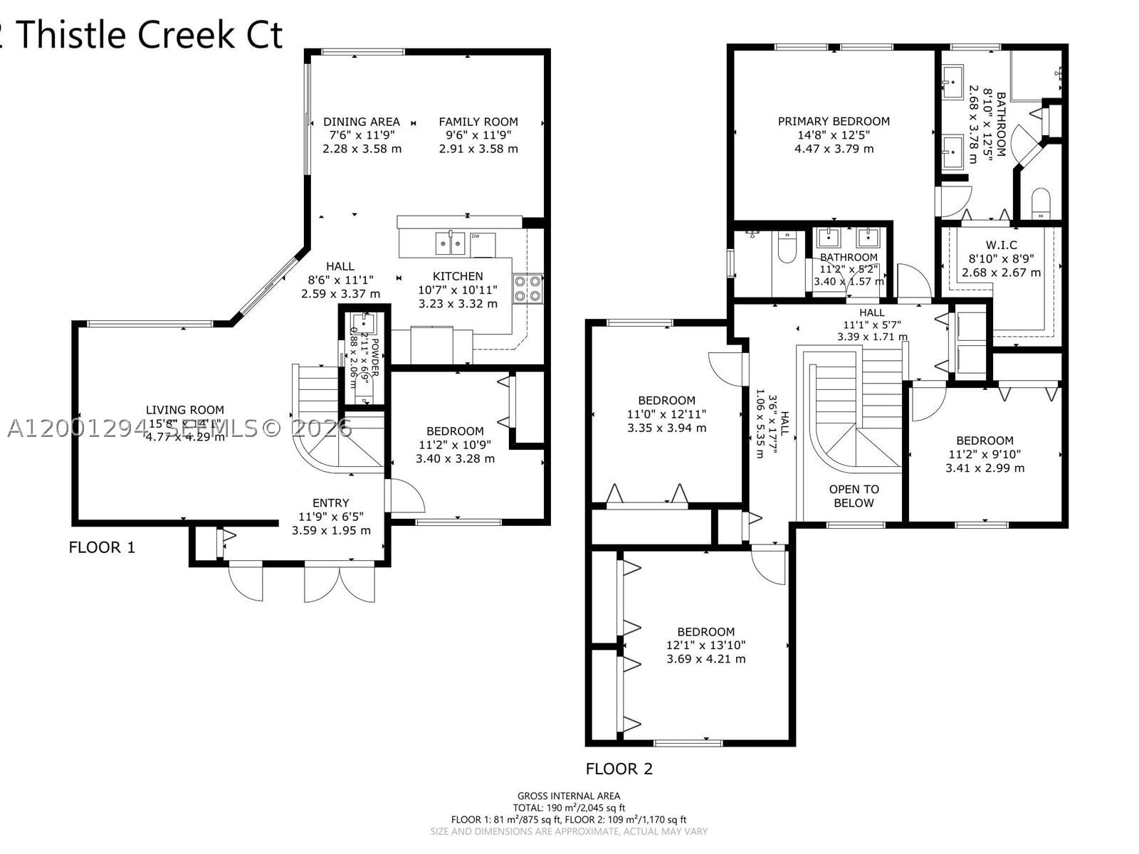 Real estate property located at 1042 Thistle Creek Ct, Broward, Sector 3 - Parcels C D E, Weston, FL