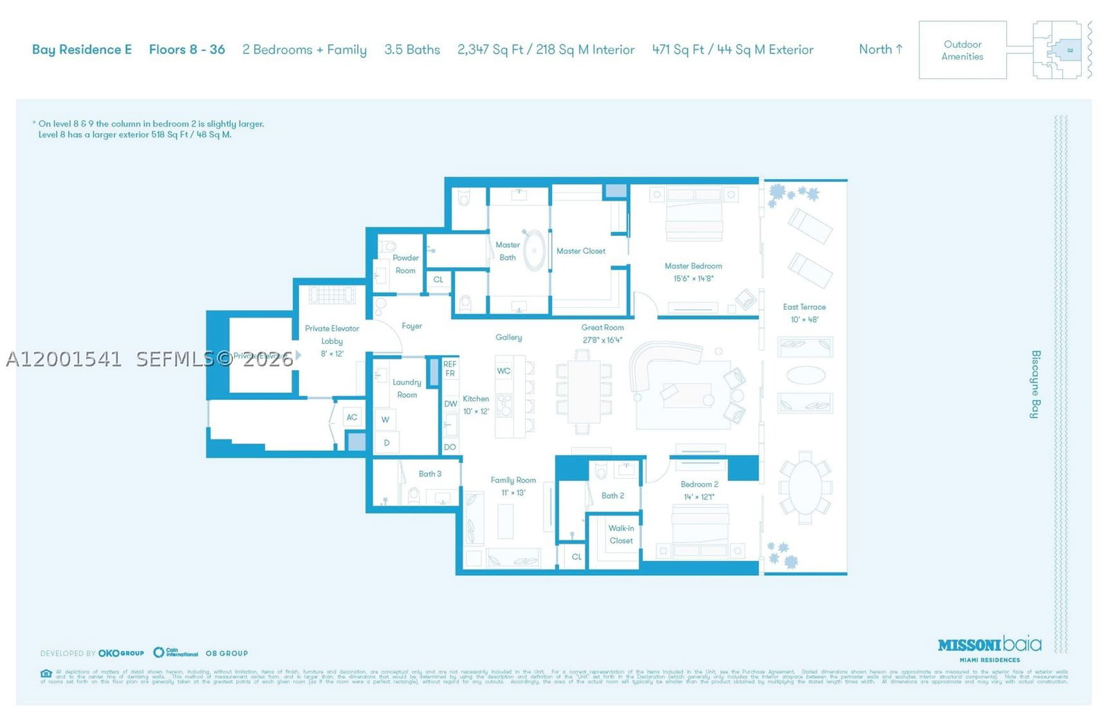 Real estate property located at 700 26 Ter #3602, Miami-dade, Missoni Baia, Miami, FL