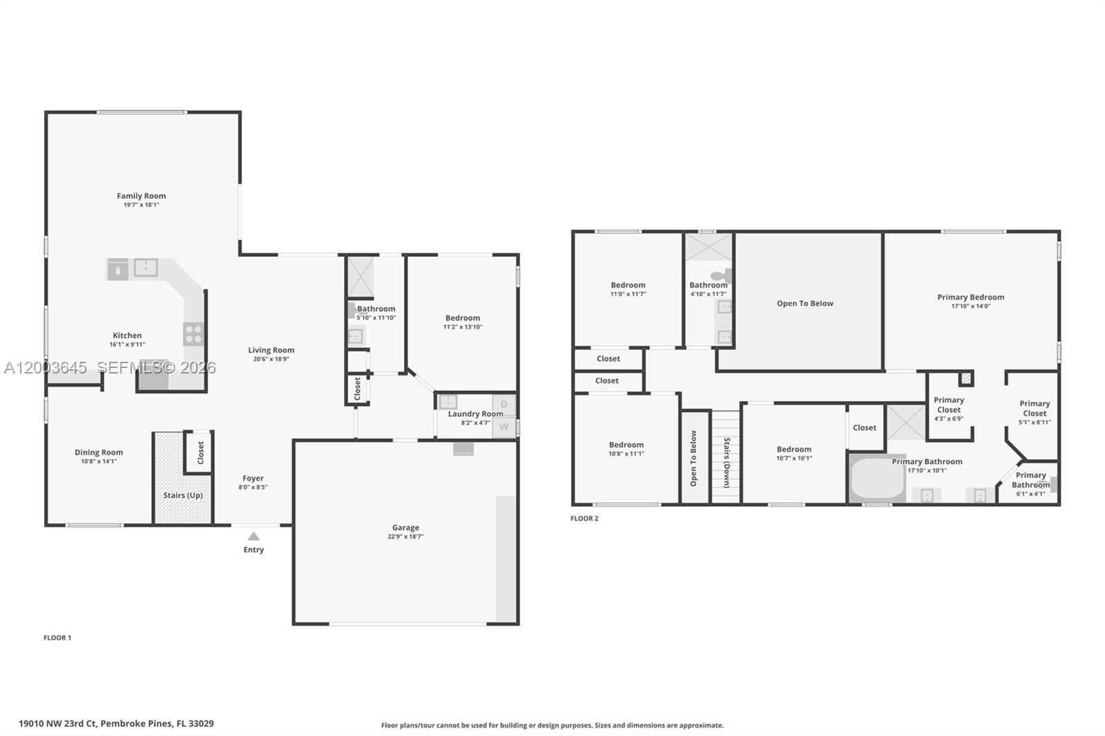 Real estate property located at 19010 23rd Ct, Broward, Big Sky Plat - Keystone Lk, Pembroke Pines, FL