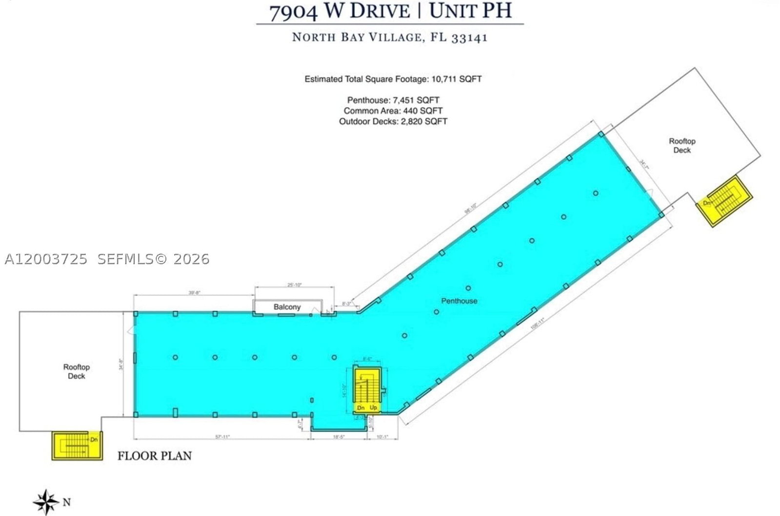 Real estate property located at 7904 West Dr PENTHOUSE, Miami-dade, Bayshore Yacht & Tennis C, North Bay Village, FL