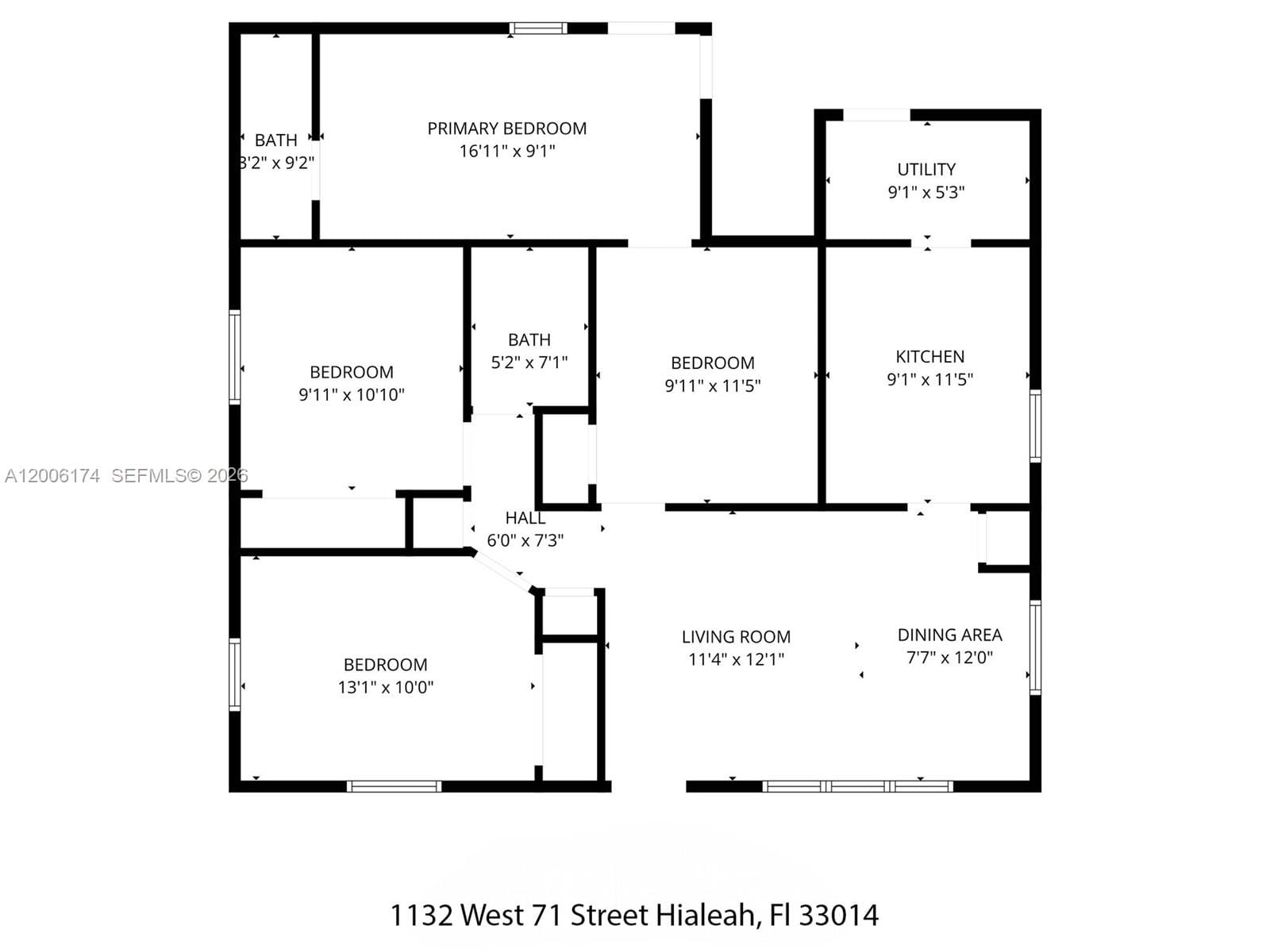 Real estate property located at 1132 71st St, Miami-dade, Lake View Park Sec 2, Hialeah, FL