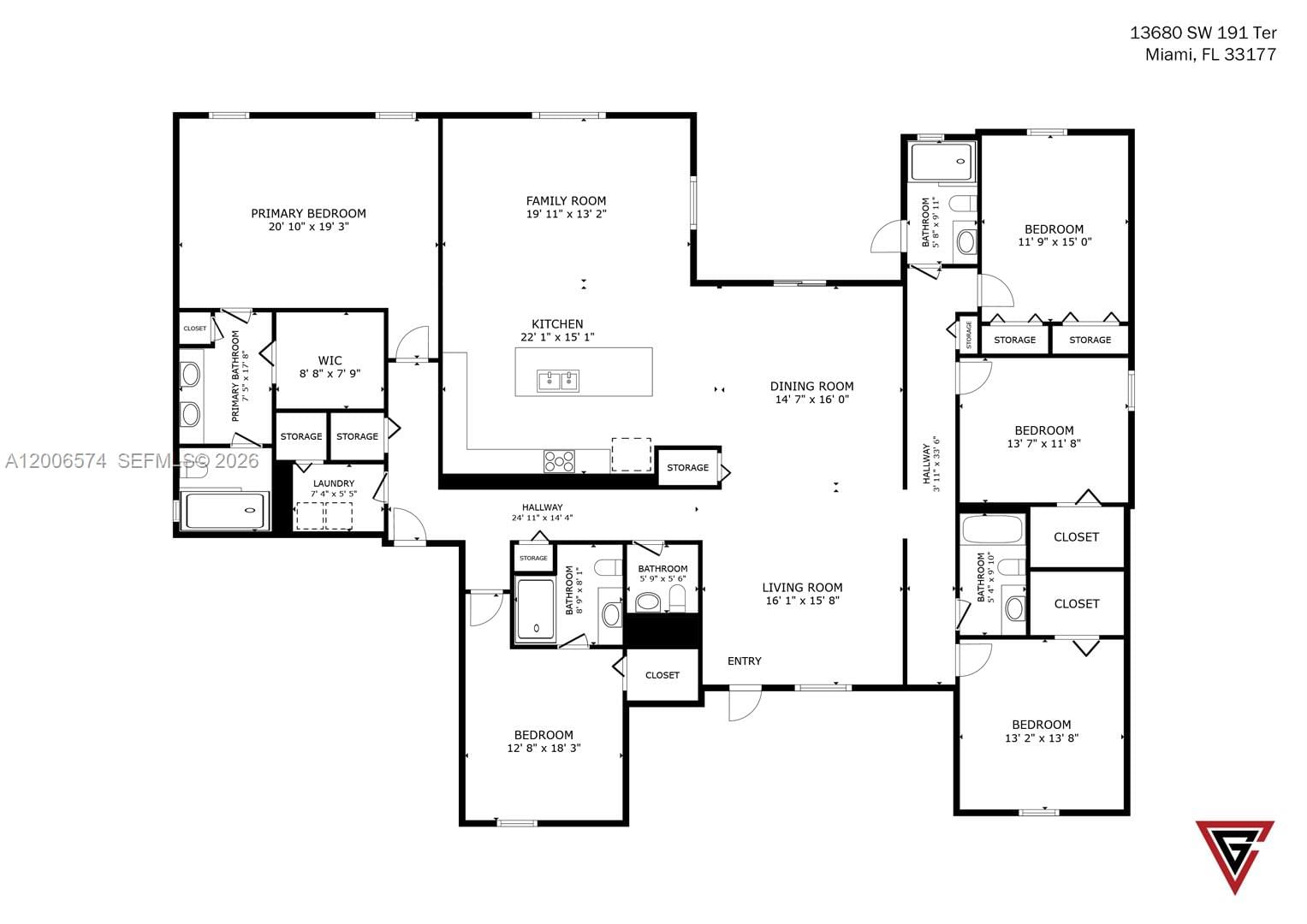 Real estate property located at 13680 191st Ter, Miami-dade, Vilhen Drive Estates, Miami, FL