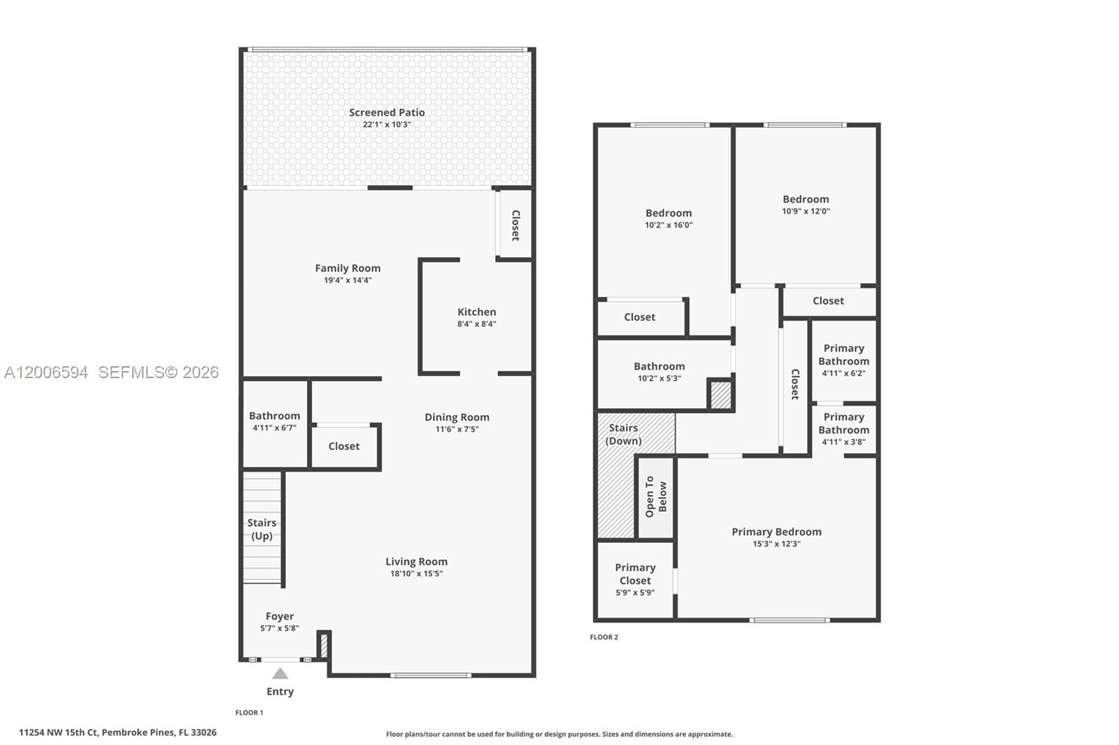 Real estate property located at 11254 15th Ct, Broward, Everglades Sugar & Land, Pembroke Pines, FL