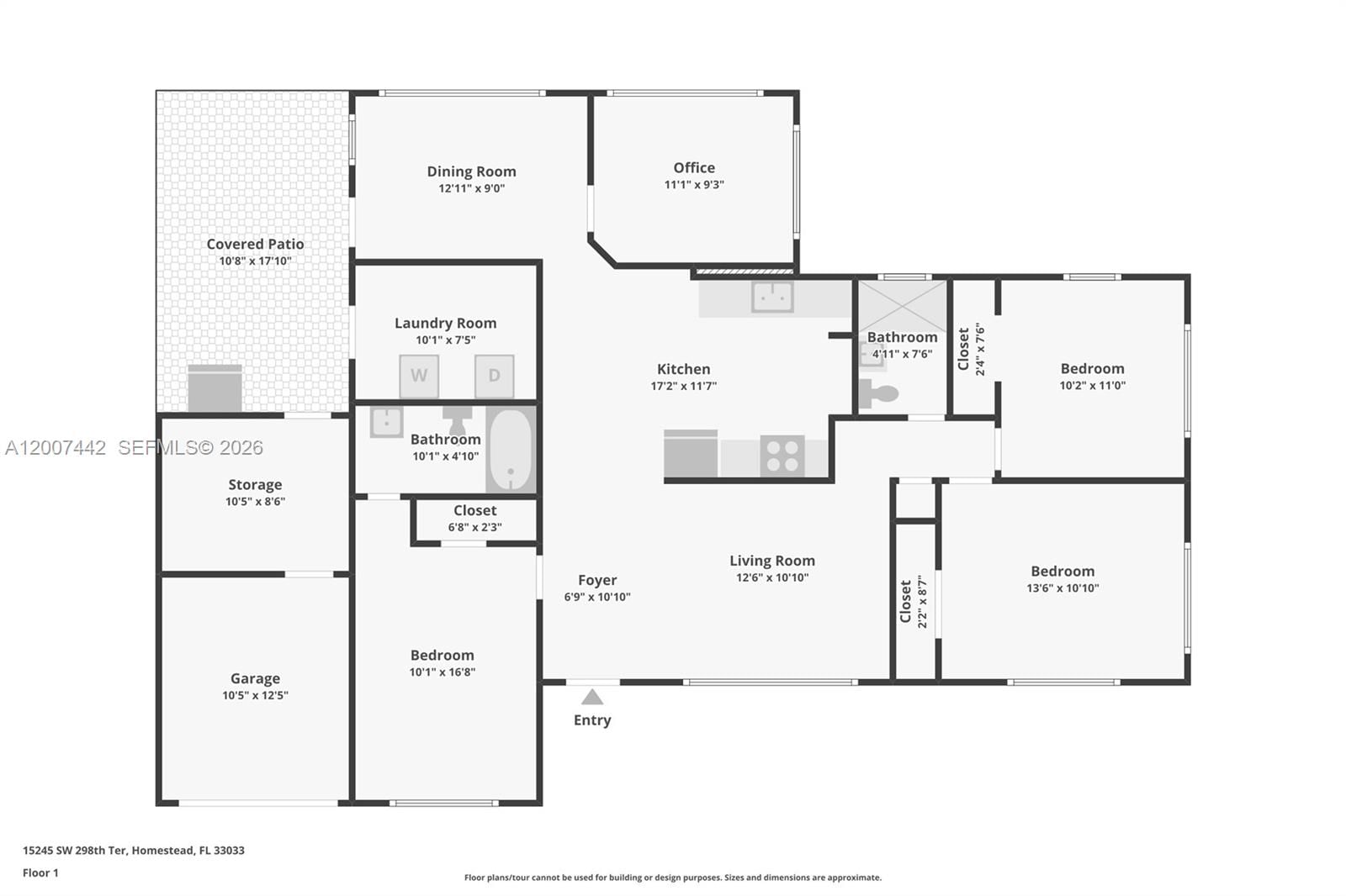 Real estate property located at 15245 298th Ter, Miami-dade, Dixie Estates Amended, Homestead, FL