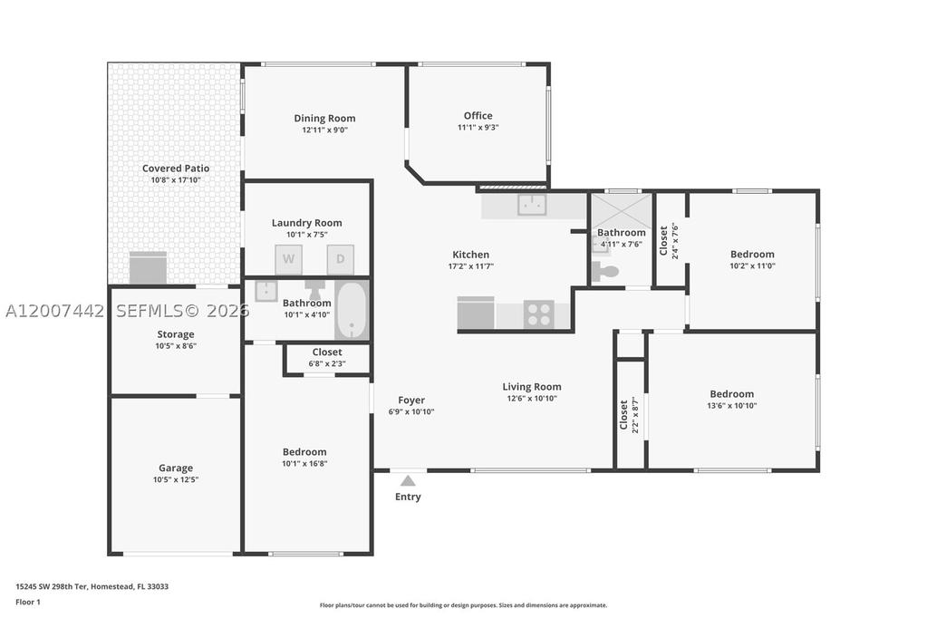 Real estate property located at 15245 298th Ter, Miami-dade, Dixie Estates Amended, Homestead, FL