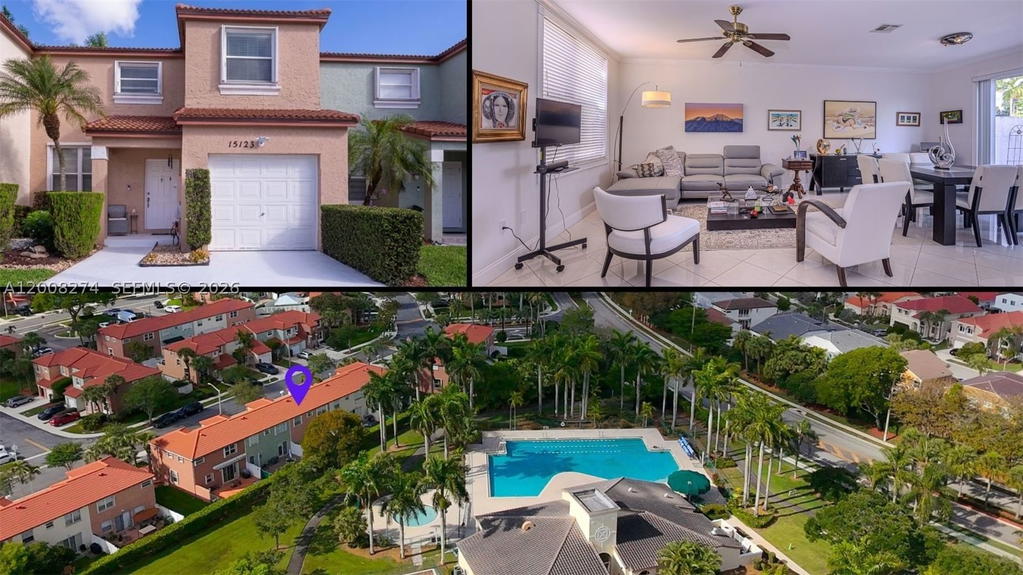 Real estate property located at 15123 8th St, Broward, Towngate, Pembroke Pines, FL