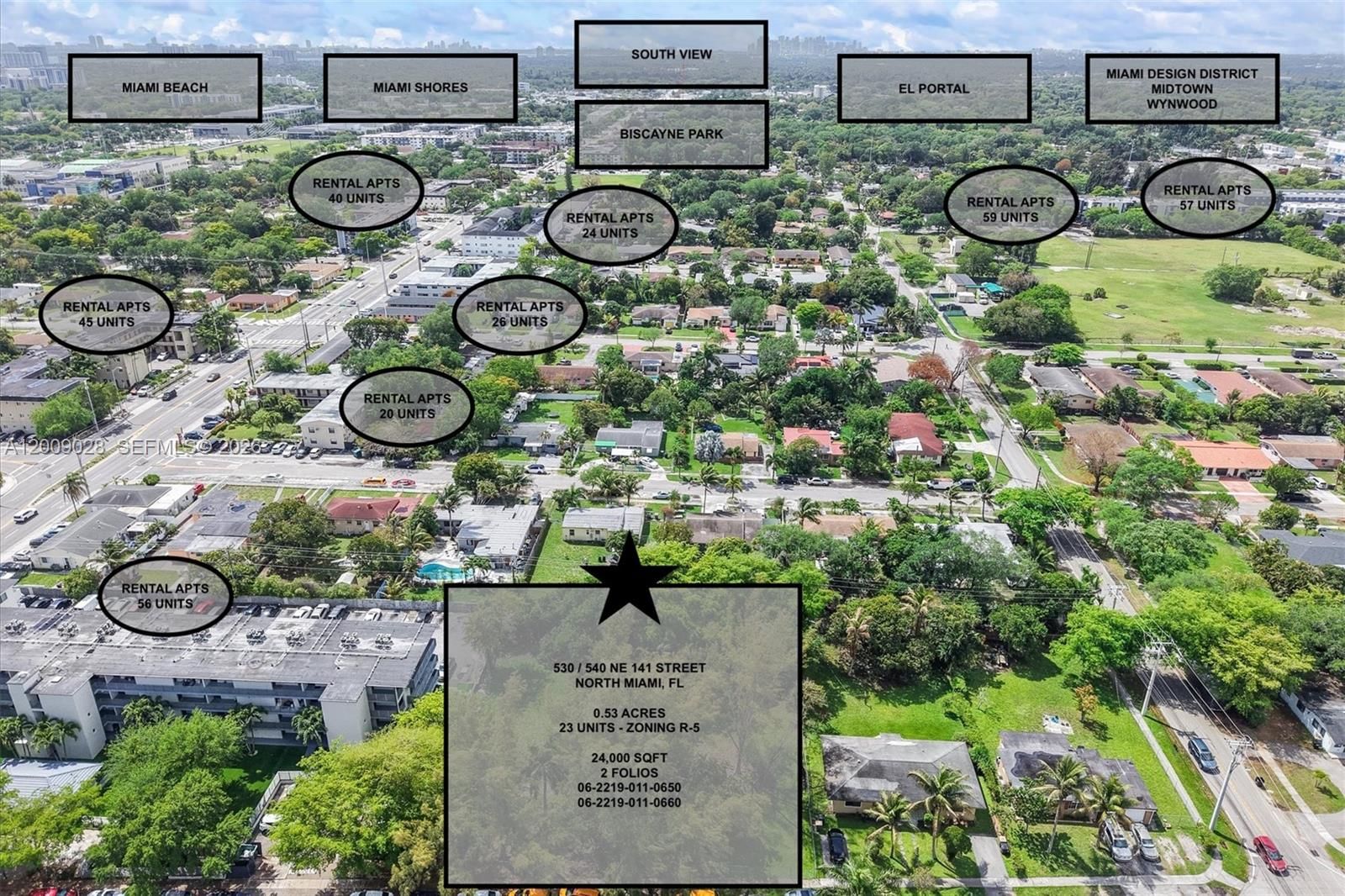Real estate property located at 530 141st St, Miami-dade, Rucks Park, North Miami, FL