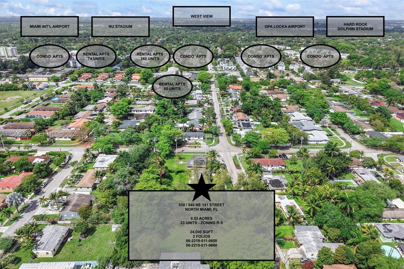 Real estate property located at 530 141st St, Miami-dade, Rucks Park, North Miami, FL
