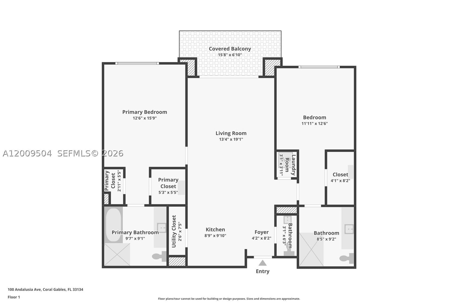 Real estate property located at 100 Andalusia #301, Miami-dade, Andalusia Condo Residence, Coral Gables, FL