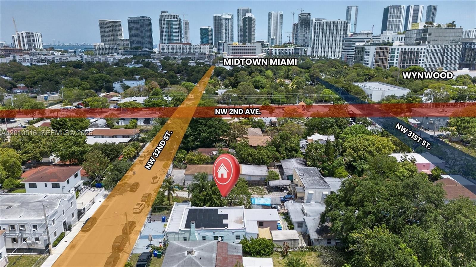 Real estate property located at 244 32nd St, Miami-dade, Wynd Wood Park, Miami, FL