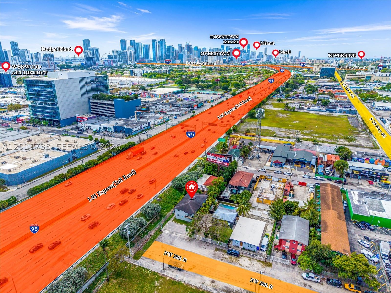Real estate property located at 650 28th St, Miami-dade, Edgewood Sub, Miami, FL