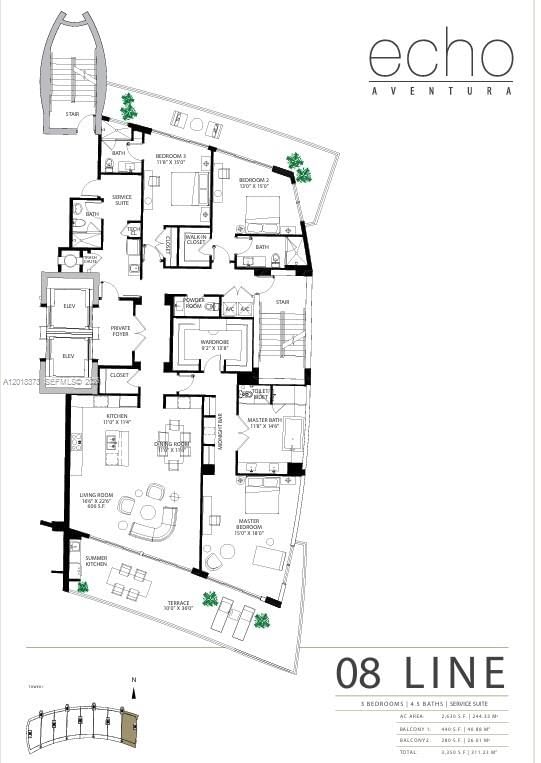 Real estate property located at 3250 188th St #408, Miami-dade, Echo Aventura, Aventura, FL