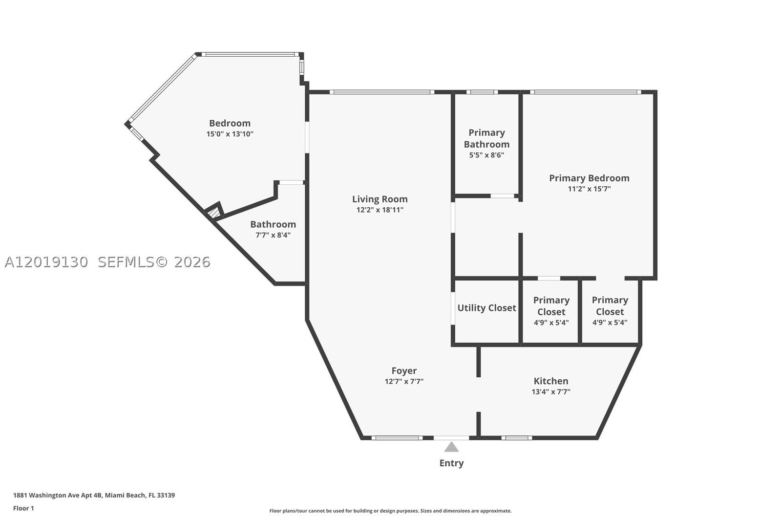 Real estate property located at 1881 Washington Ave #4B, Miami-dade, Octagon Towers I Condo, Miami Beach, FL
