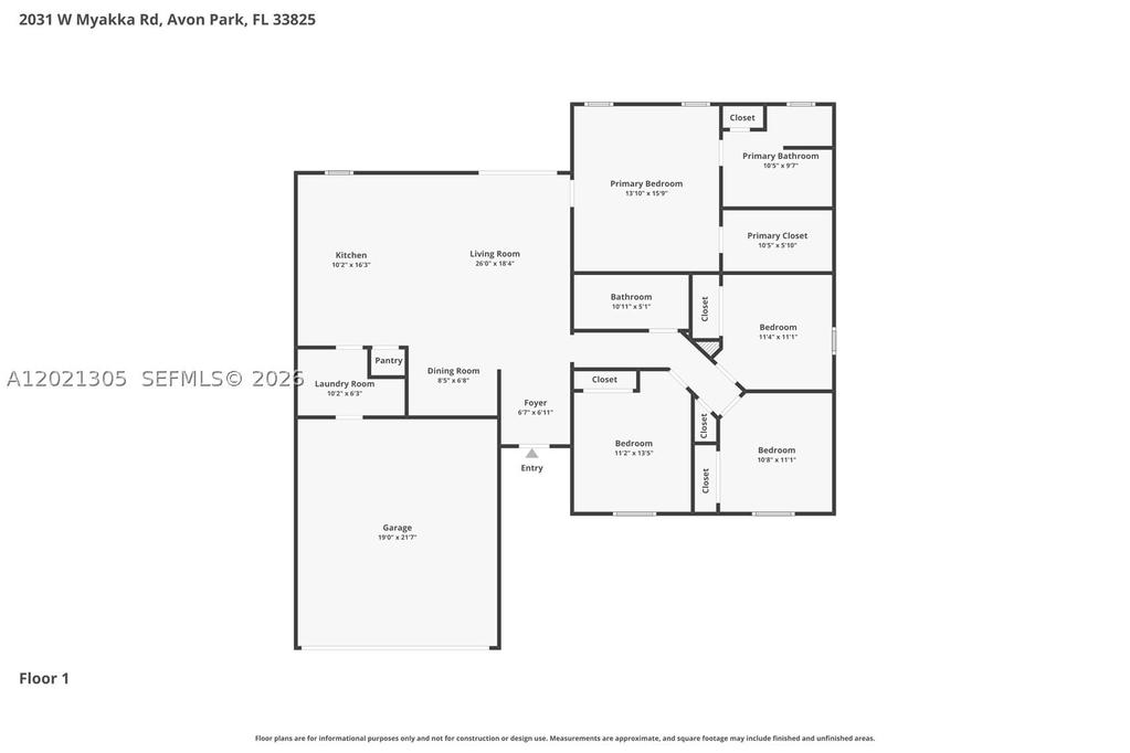 Real estate property located at 2031 Myakka Road, Highlands, Avon Park Lakes, Avon Park, FL
