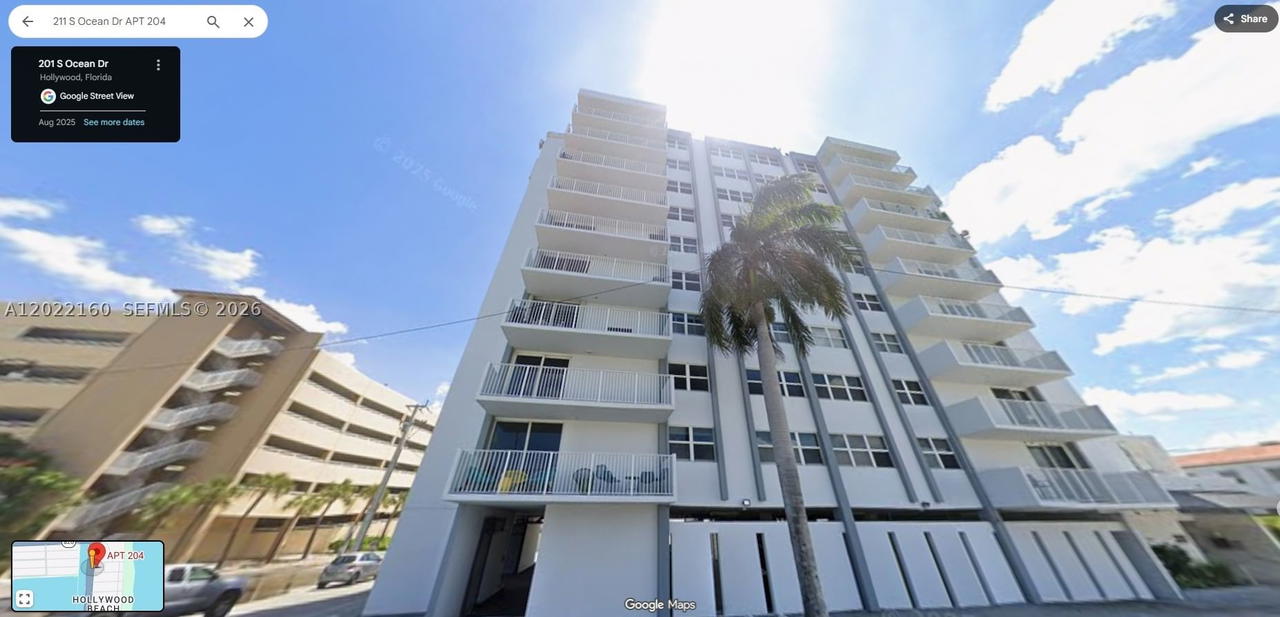 Real estate property located at 211 Ocean Dr #204, Broward, Victoria Towers Condo, Hollywood, FL