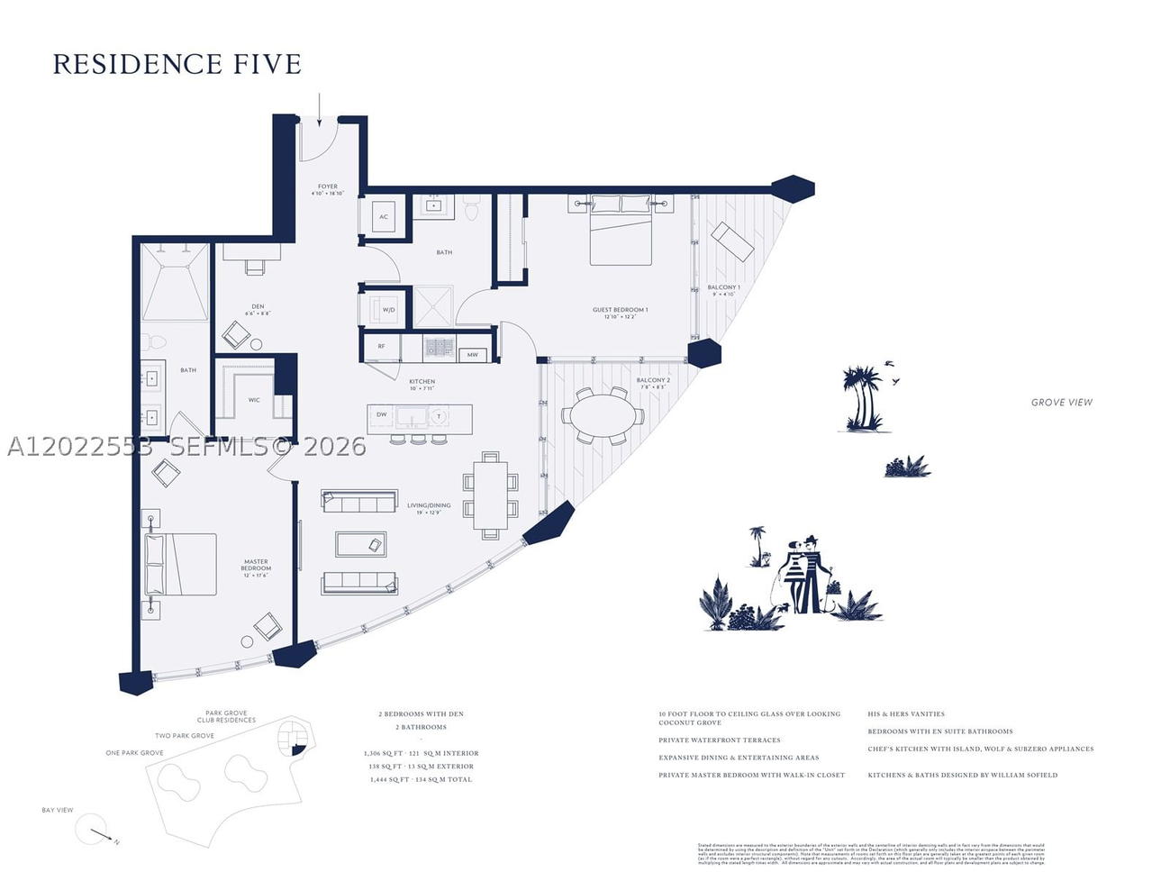Real estate property located at 2831 Bayshore Dr #705, Miami-dade, Club Residences At Park Gr, Miami, FL