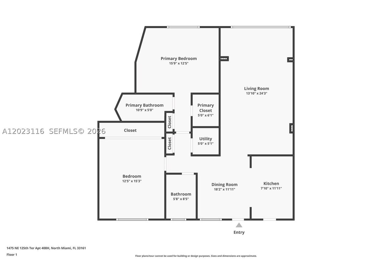 Real estate property located at 1475 125th Ter #408H, Miami-dade, 1475 Terra Towers Condo, North Miami, FL