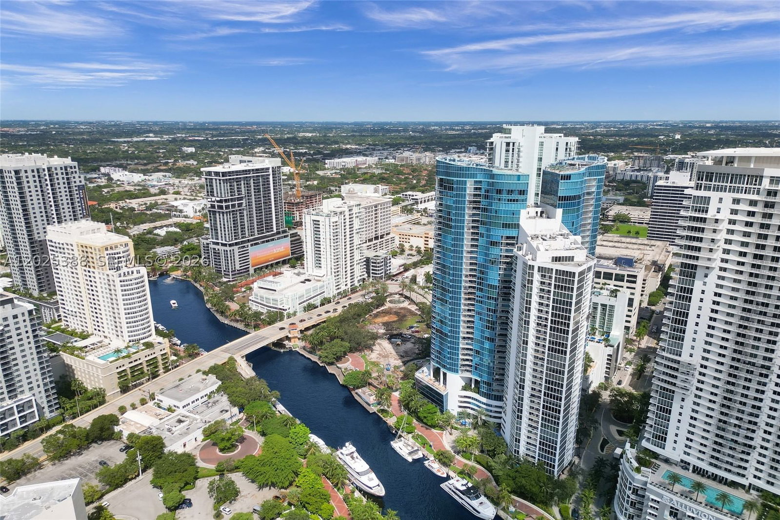 Real estate property located at 333 Las Olas Way #1608, Broward, Las Olas River House Condo, Fort Lauderdale, FL