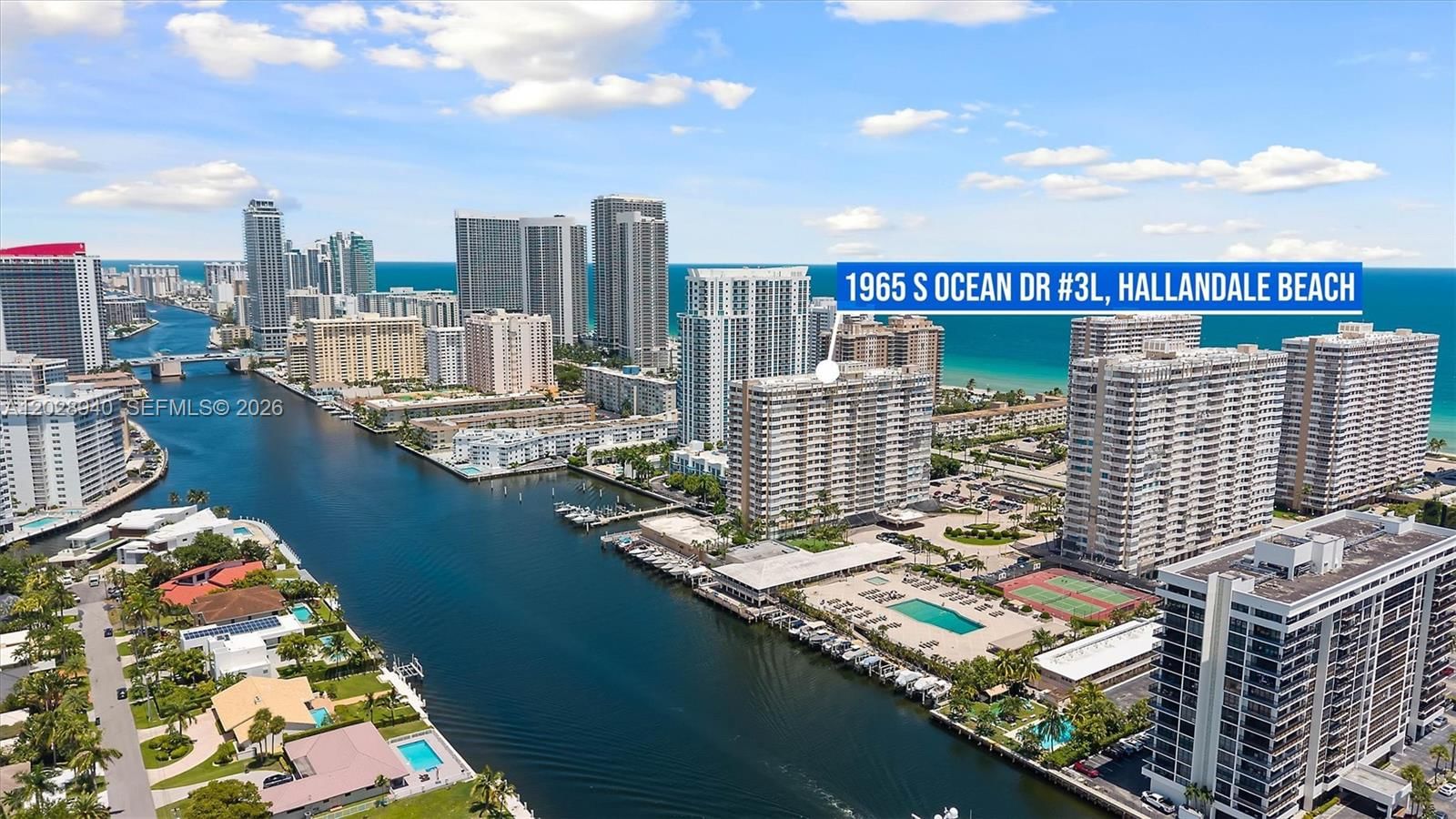 Real estate property located at 1965 Ocean Dr #3L, Broward, Hemispheres Condo, Hallandale Beach, FL