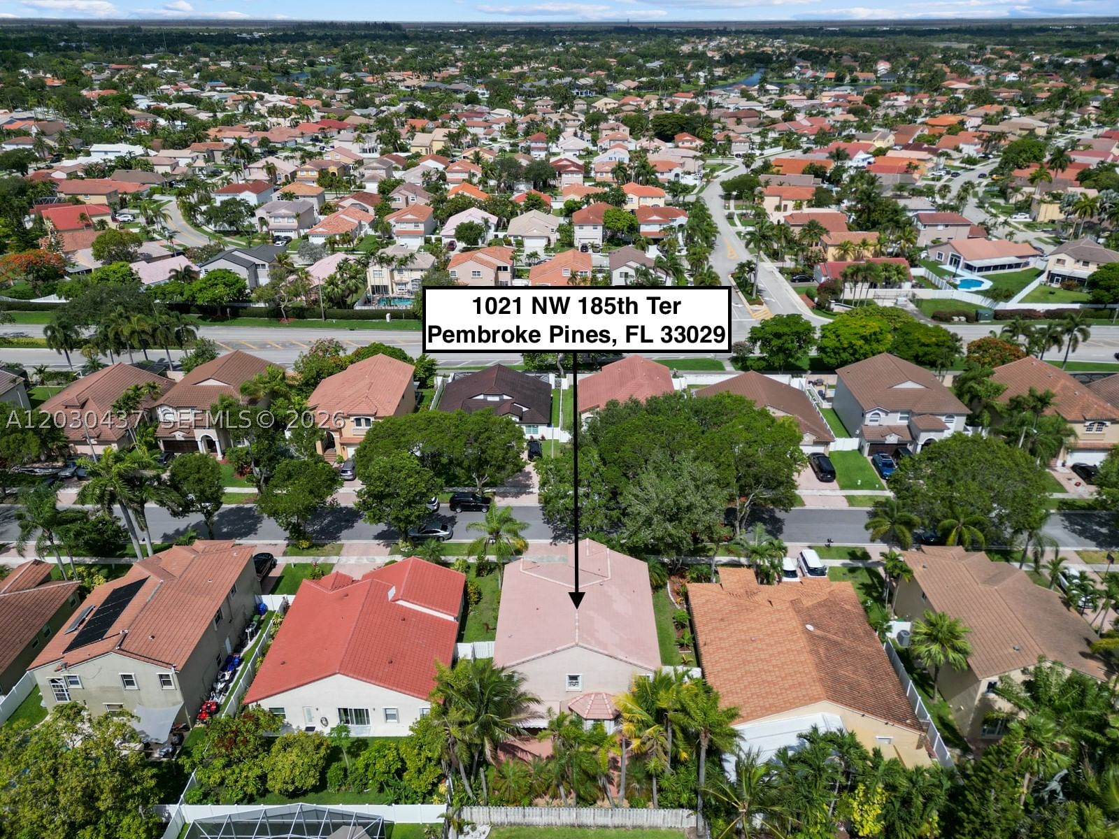 Real estate property located at 1021 185th Ter, Broward, Chapel Lake Estates, Pembroke Pines, FL