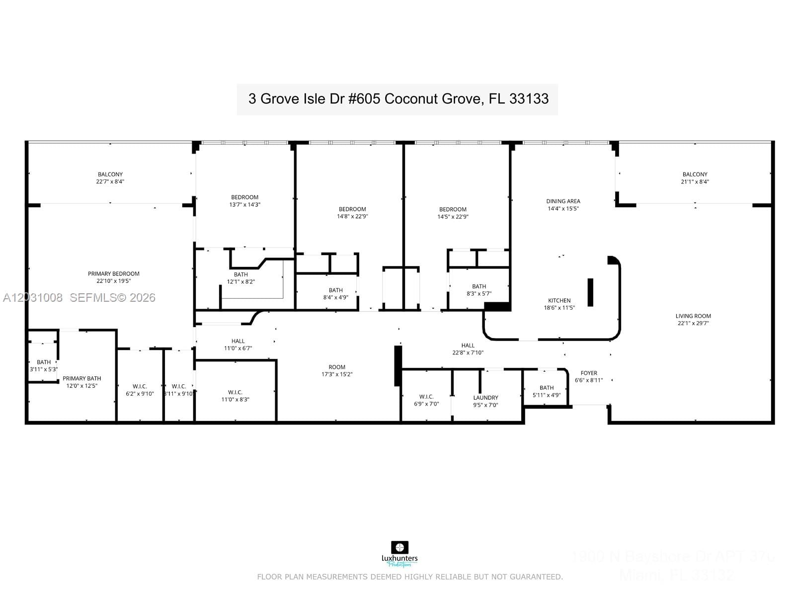 Real estate property located at 3 Grove Isle Dr C605, Miami-dade, Grove Isle Condo, Miami, FL