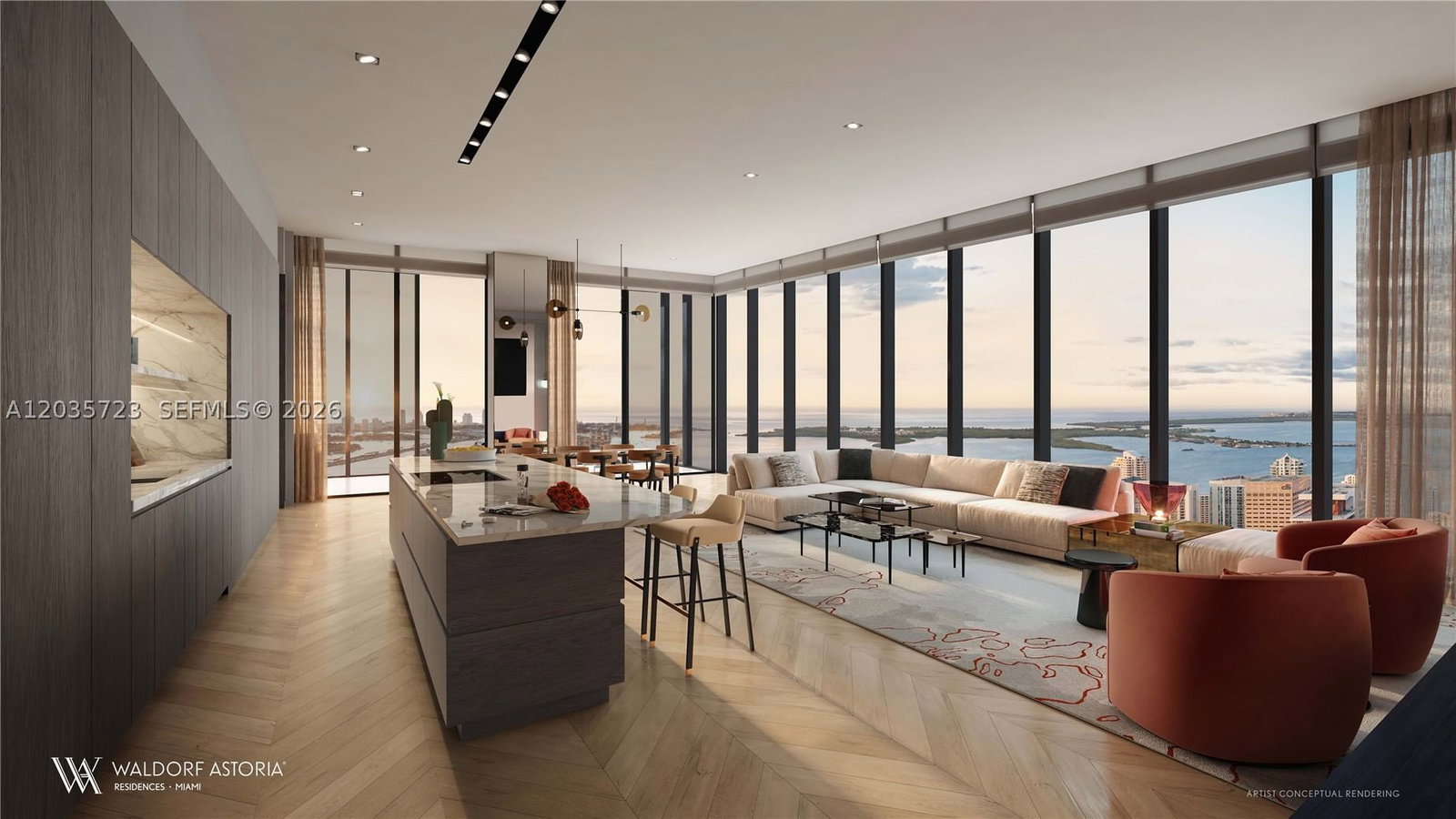 Real estate property located at 300 Biscayne Boulevard #8004, Miami-dade, Waldorf Astoria Res Miami, Miami, FL