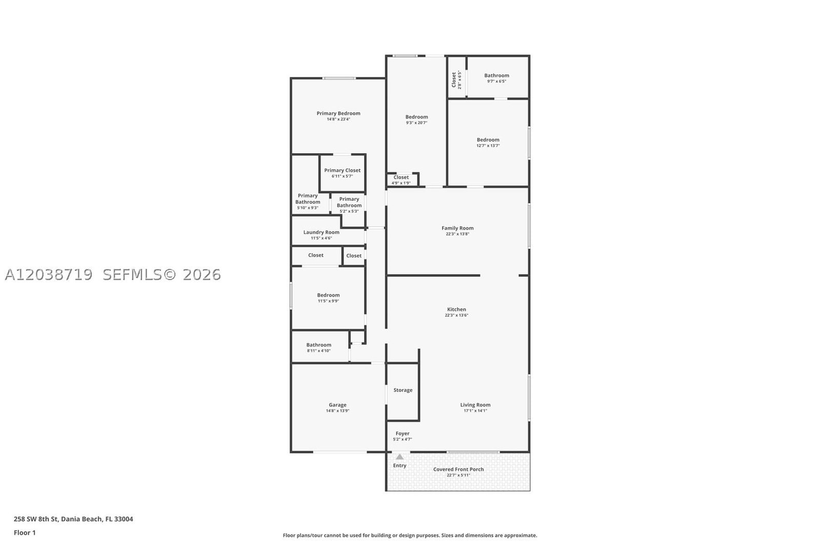 Real estate property located at 258 8th St, Broward, Dania Homesites, Dania Beach, FL