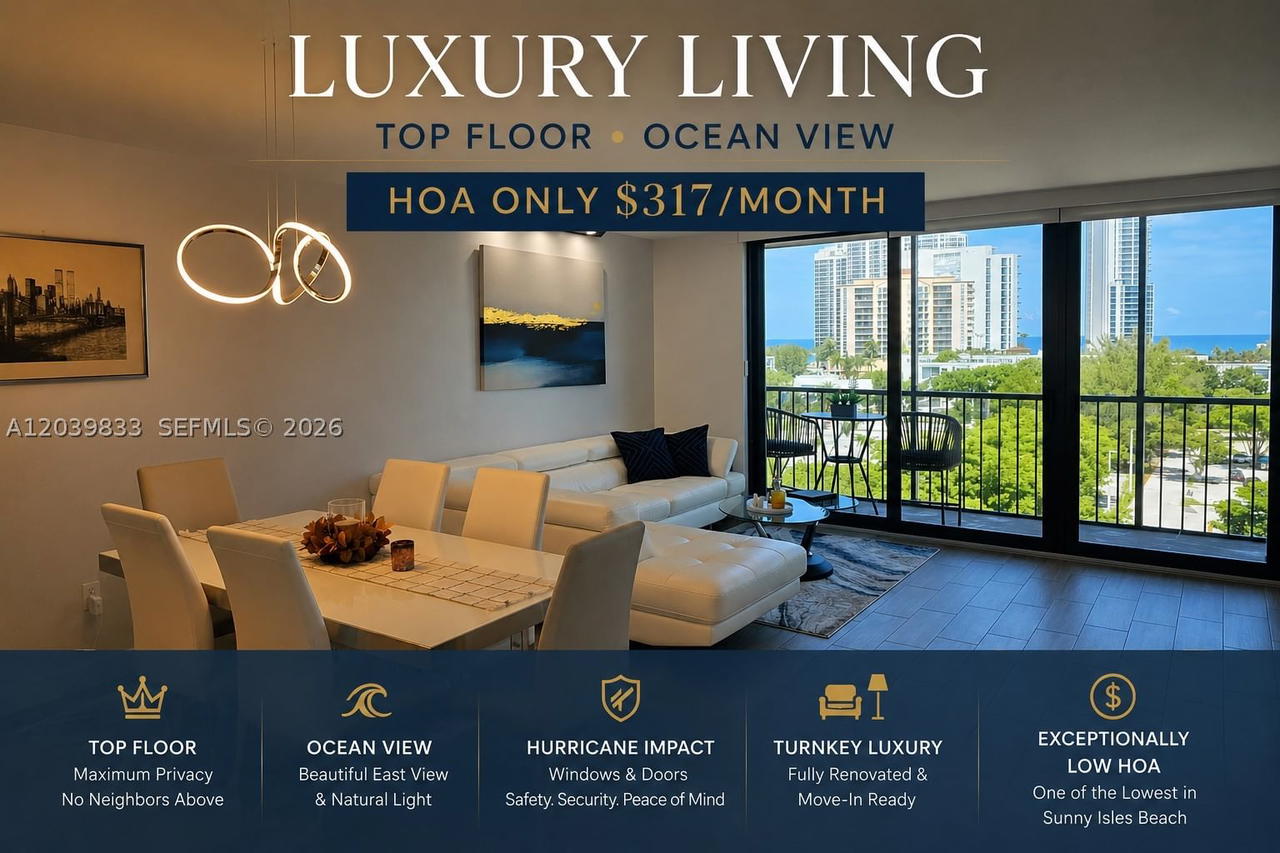 Real estate property located at 17600 Bay Rd N906, Miami-dade, Fairview House Condo, Sunny Isles Beach, FL