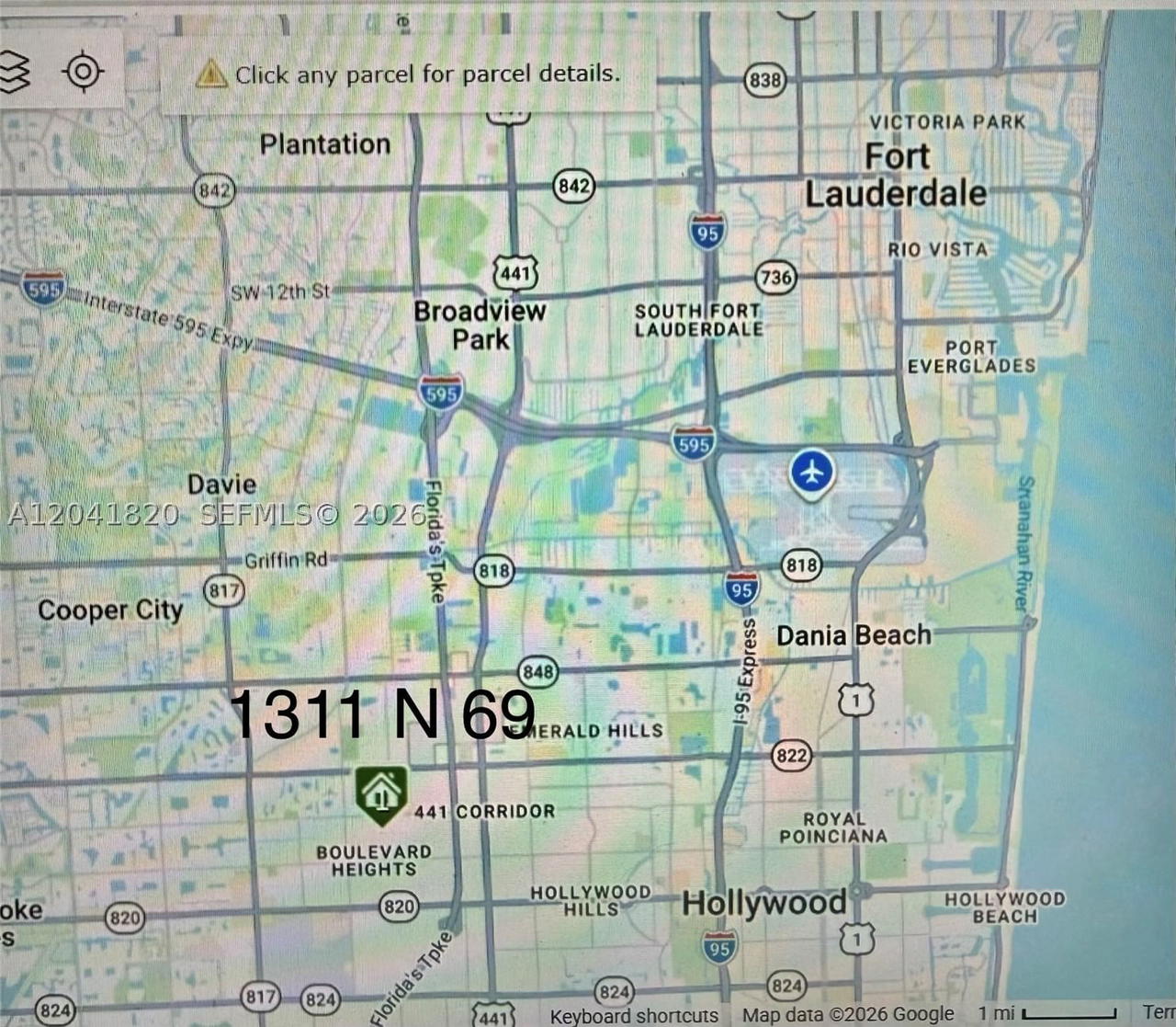 Real estate property located at 1311 69th Ave, Broward, Boulevard Heights Sec 4, Hollywood, FL