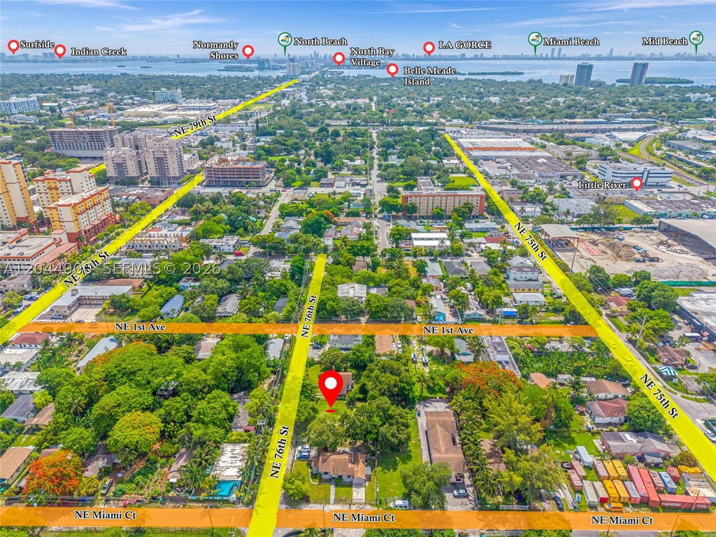 Real estate property located at 60 76th St, Miami-dade, Little River Gardens, Miami, FL