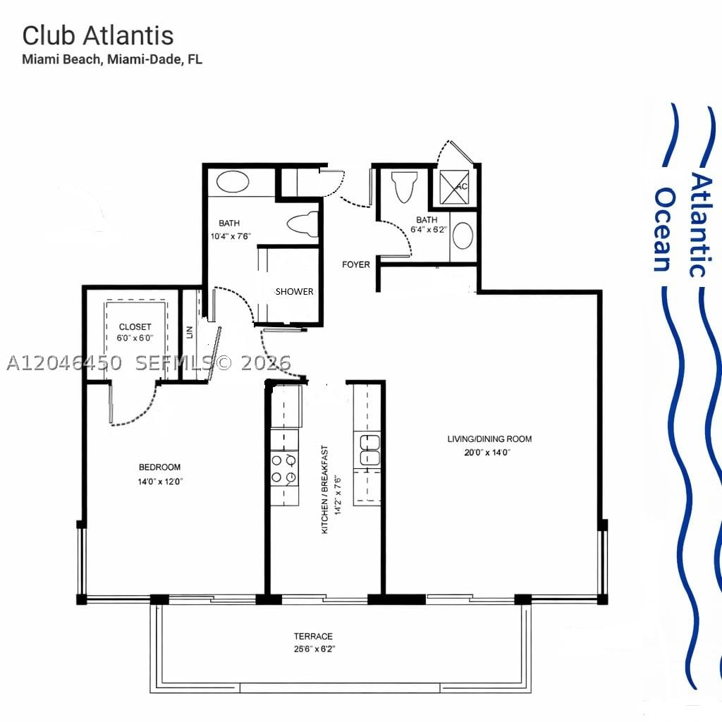Real estate property located at 2555 Collins Ave #1814, Miami-dade, Club Atlantis Condo, Miami Beach, FL