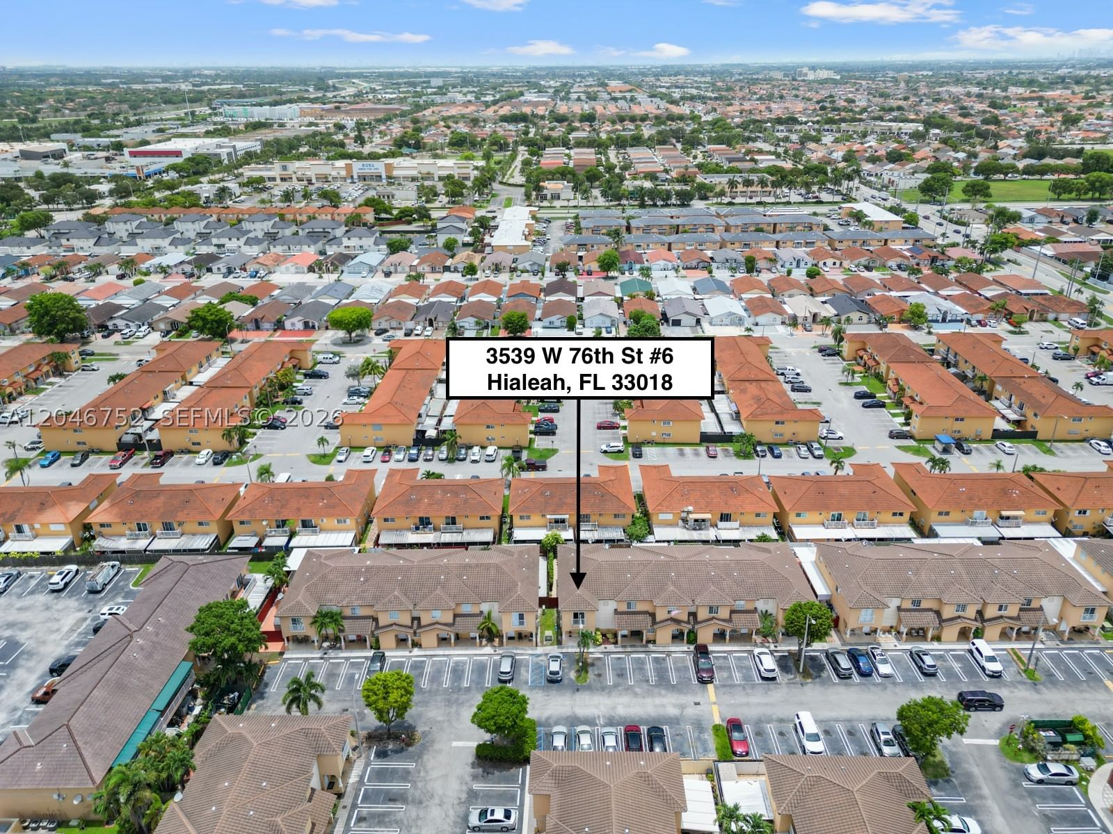 Real estate property located at 3539 76th St #6, Miami-dade, Villas Canarias Condo, Hialeah, FL