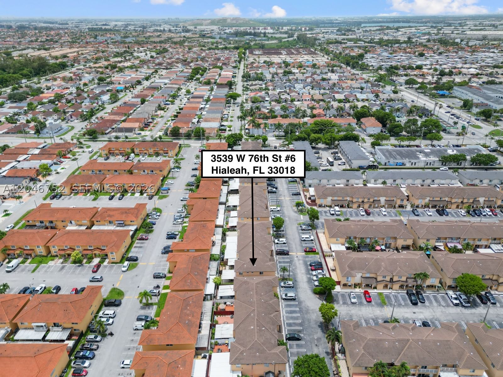 Real estate property located at 3539 76th St #6, Miami-dade, Villas Canarias Condo, Hialeah, FL