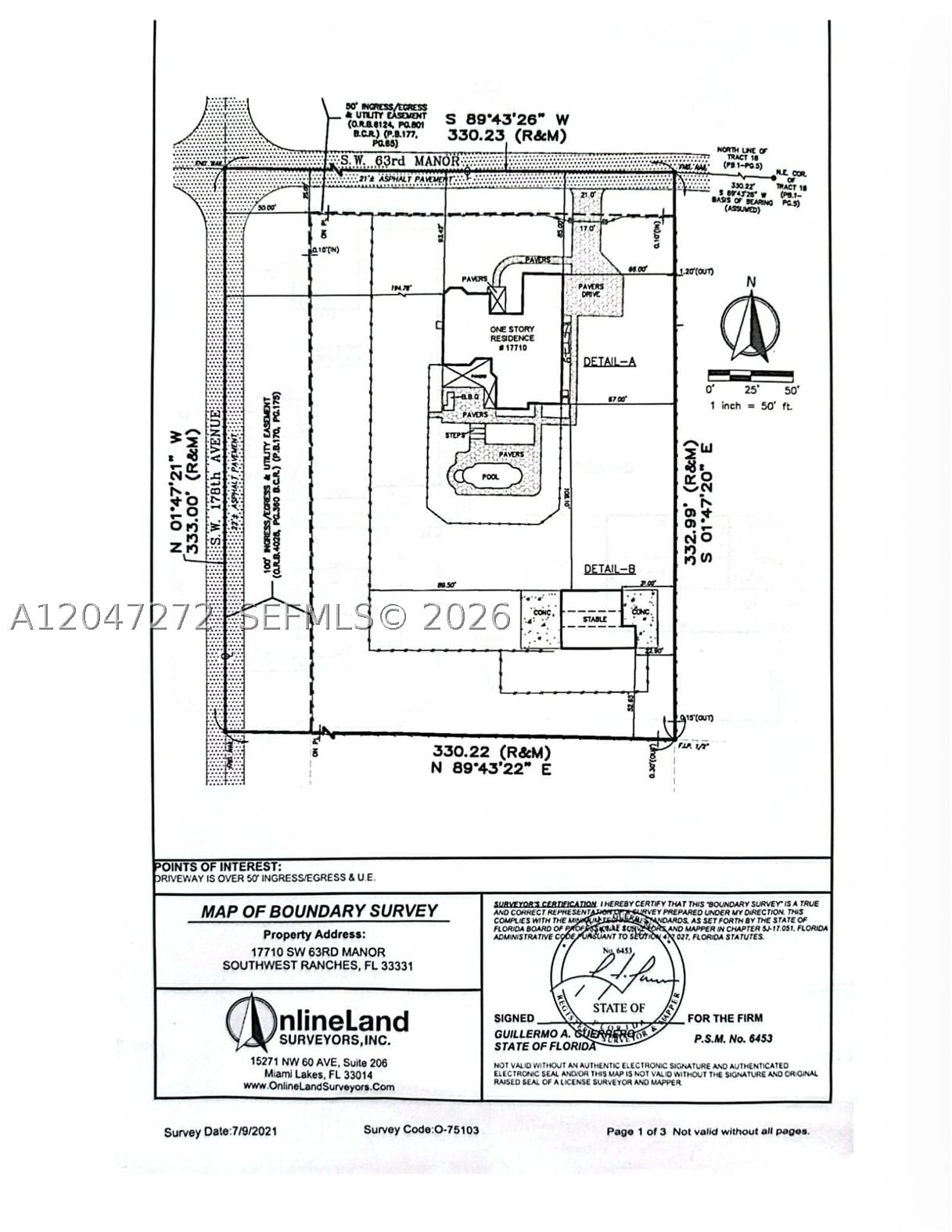 Real estate property located at 17710 63rd Mnr, Broward, Rolling Oaks, Southwest Ranches, FL