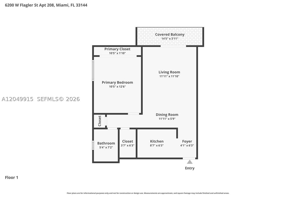 Real estate property located at 6200 Flagler St #208, Miami-dade, Fair Lawn, Miami, FL