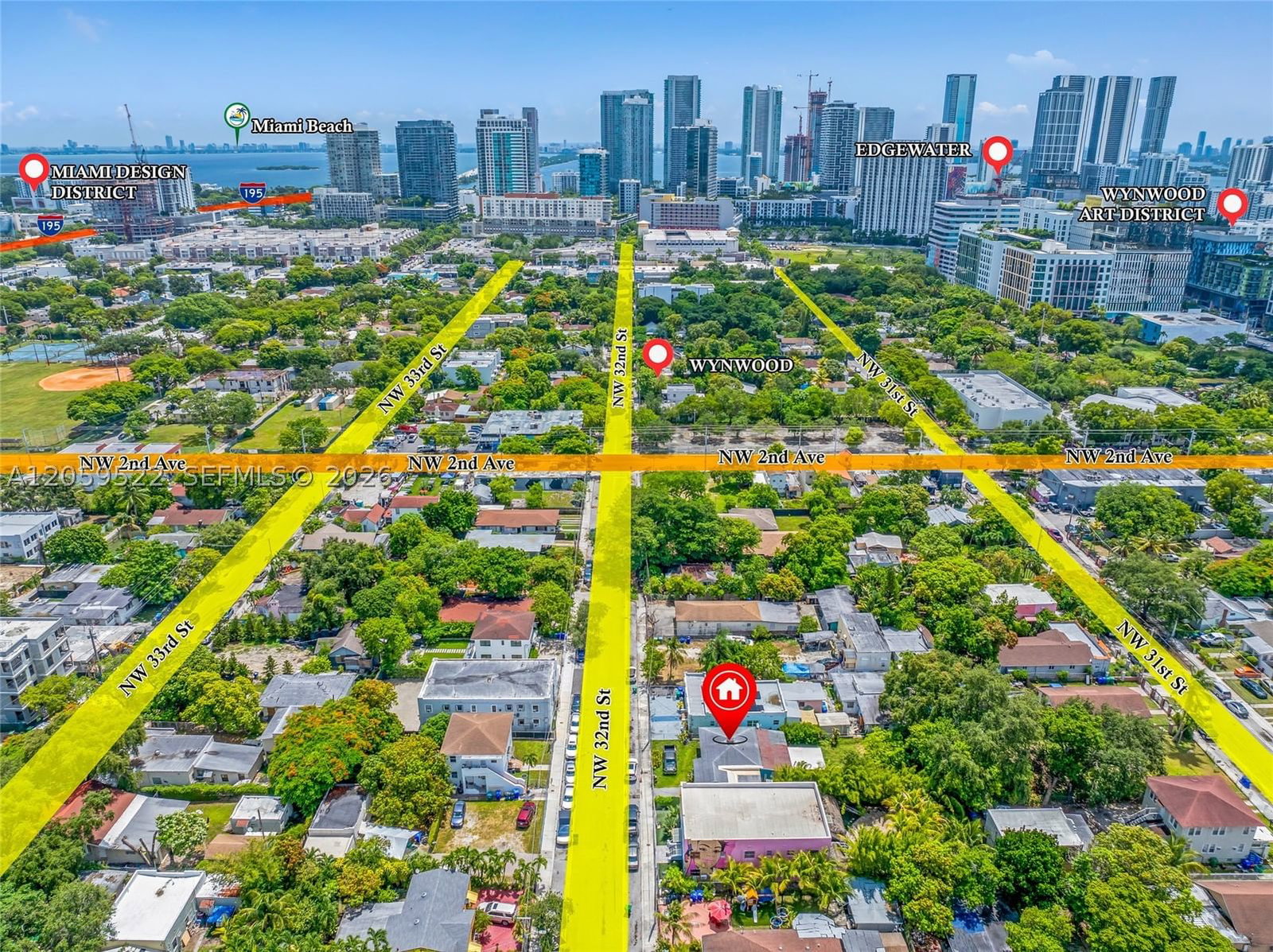Real estate property located at 266 32nd St, Miami-dade, Wynd Wood Park, Miami, FL