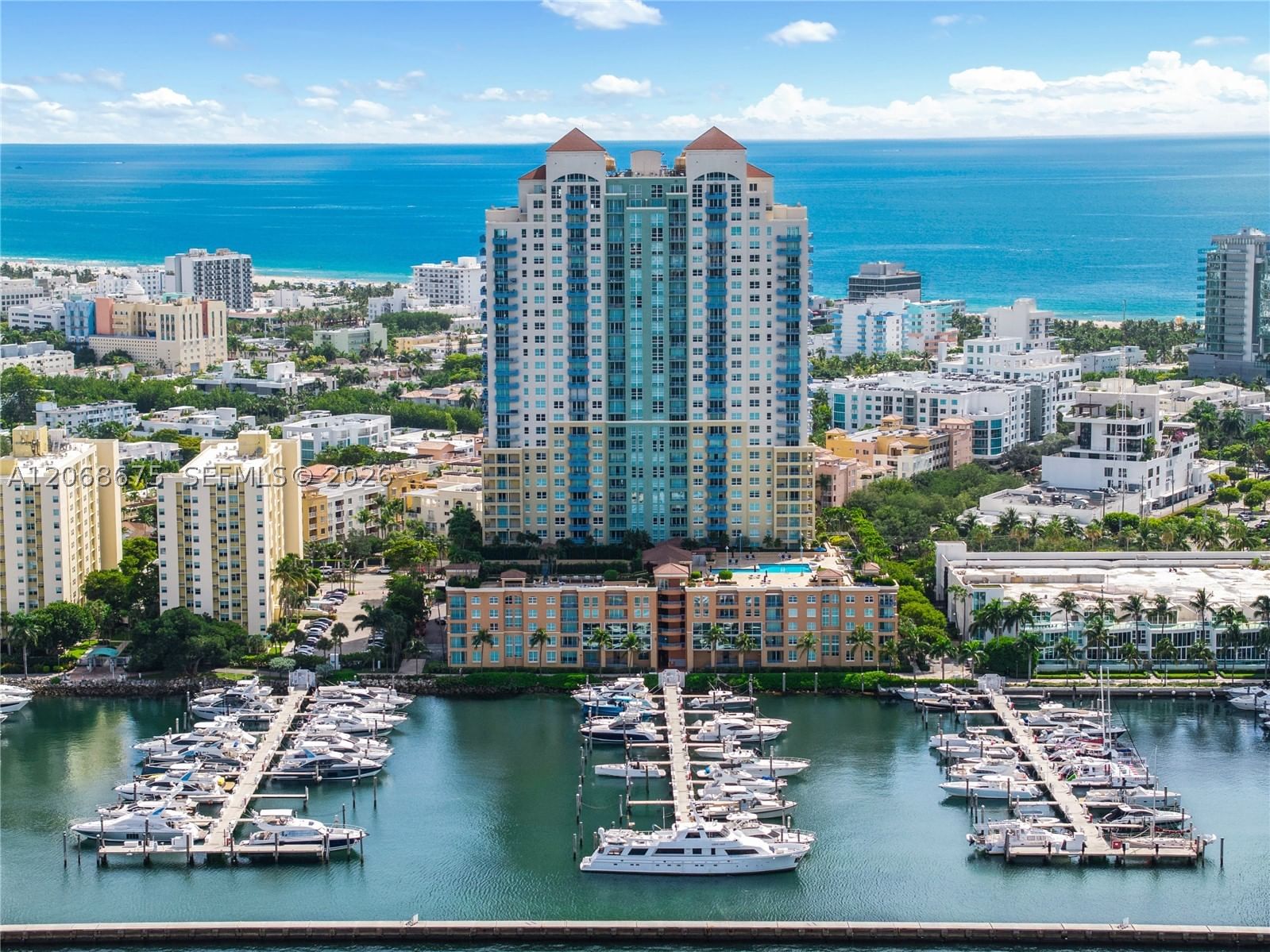Real estate property located at 90 Alton Rd #1102, Miami-dade, Yacht Club At Portofino C, Miami Beach, FL