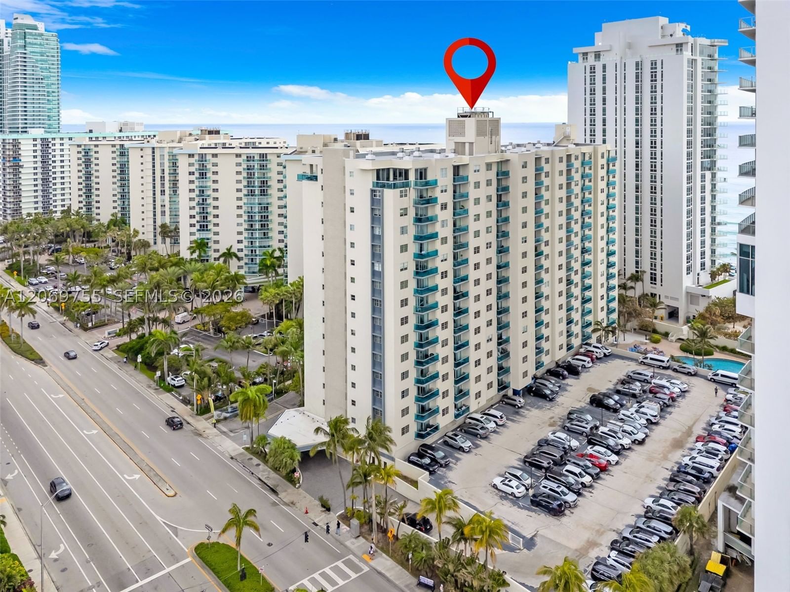 Real estate property located at 4001 Ocean Dr #14H, Broward, Sian Ocean Residences Con, Hollywood, FL