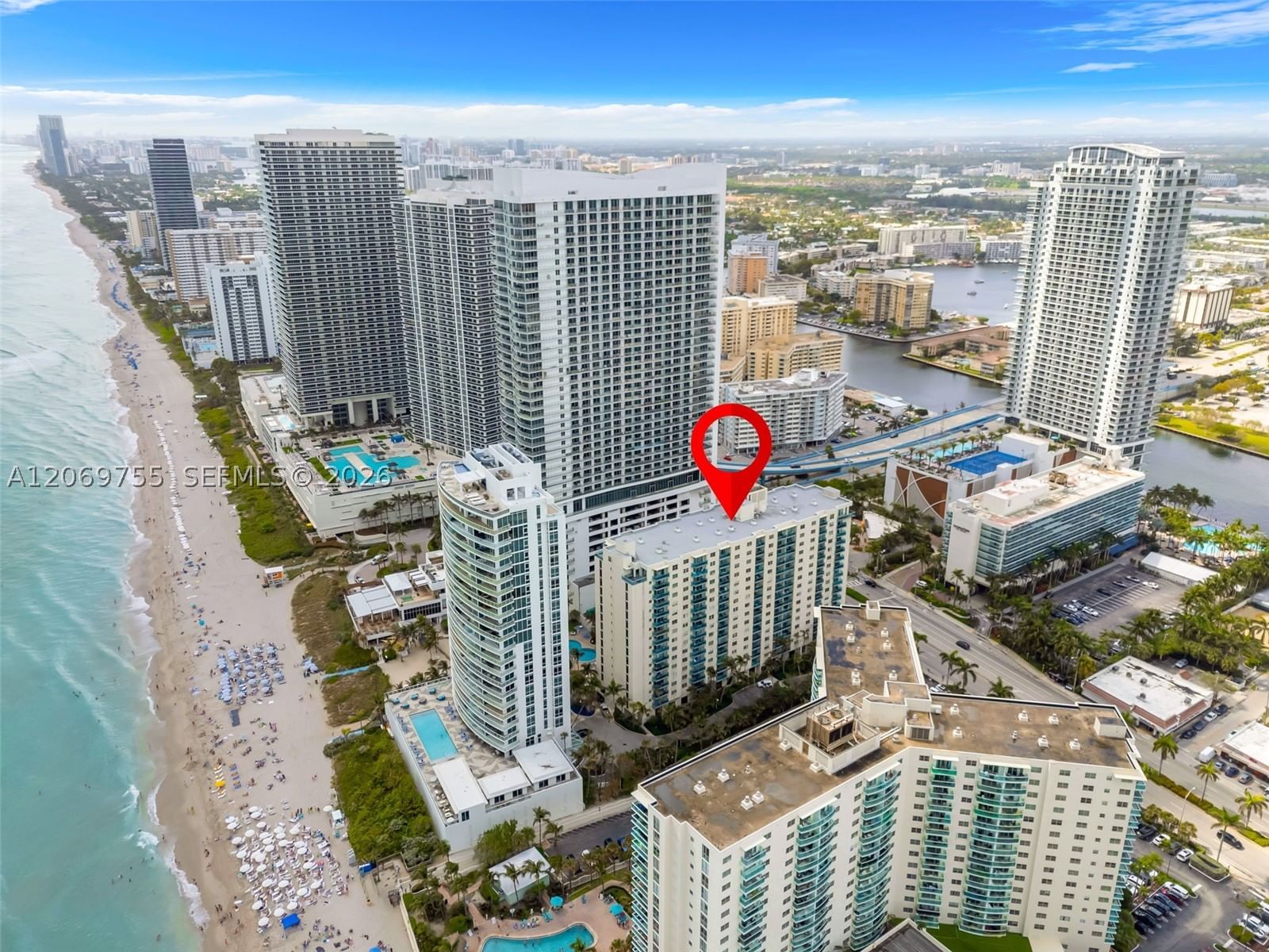 Real estate property located at 4001 Ocean Dr #14H, Broward, Sian Ocean Residences Con, Hollywood, FL
