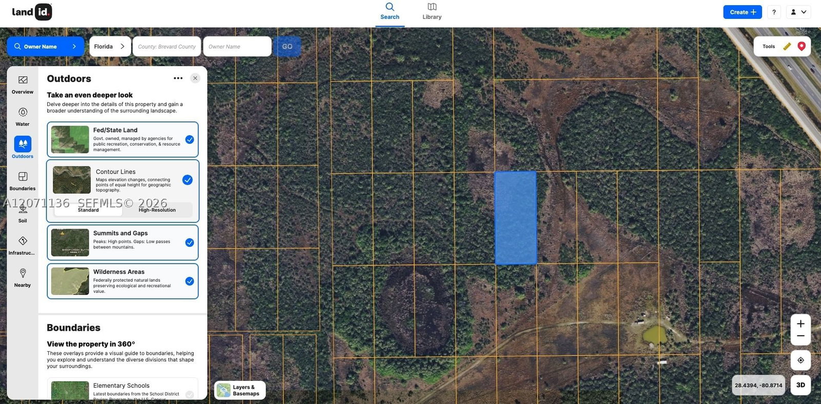 Real estate property located at 0 Unknown, Brevard, Cape Canaveral Subd, Cocoa, FL