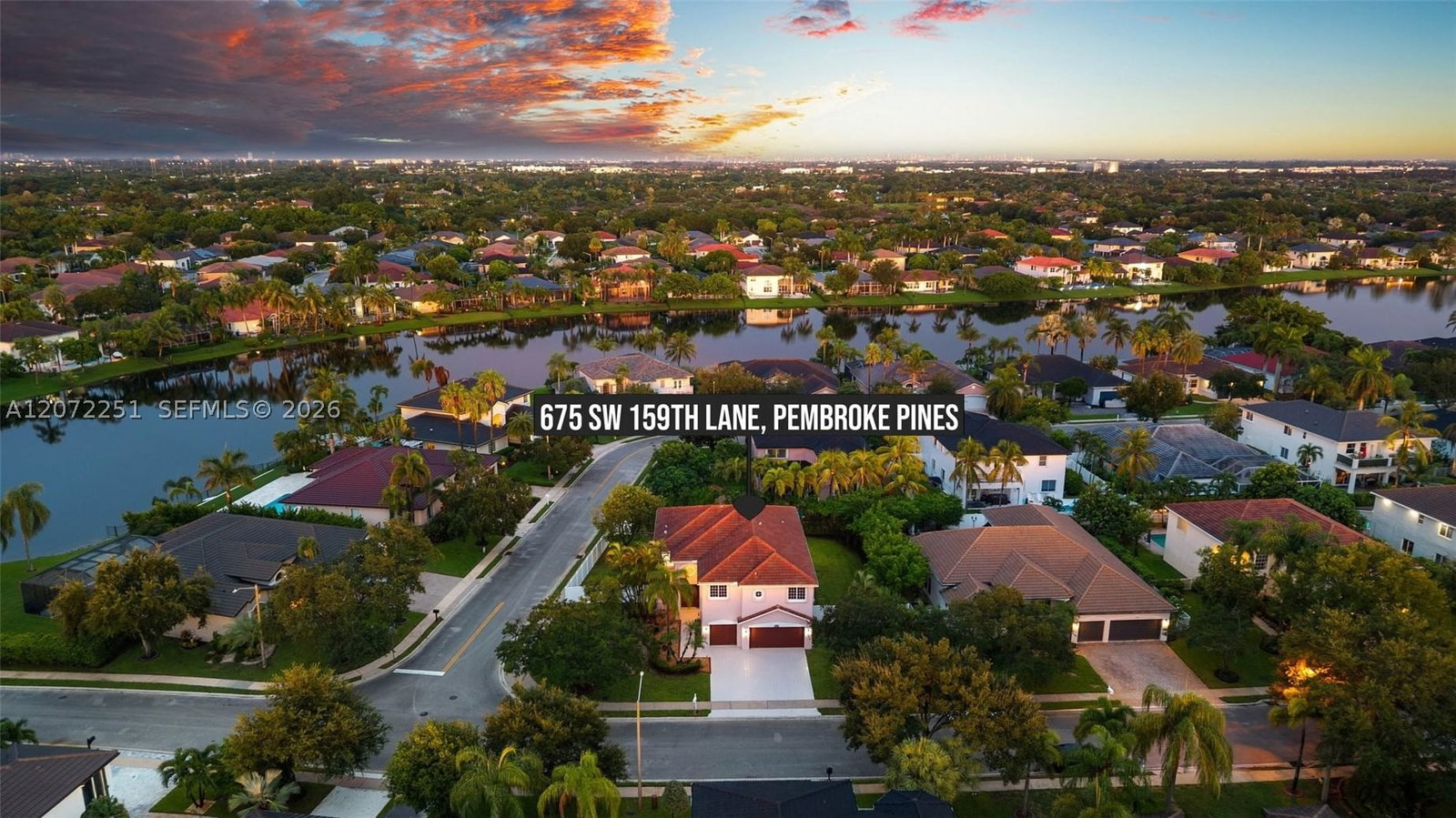 Real estate property located at 675 159th Ln, Broward, Pasadena At Pembroke Shor, Pembroke Pines, FL